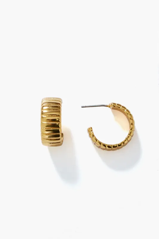 Gold Watch Band Hoop Earrings sold by Tuckernuck