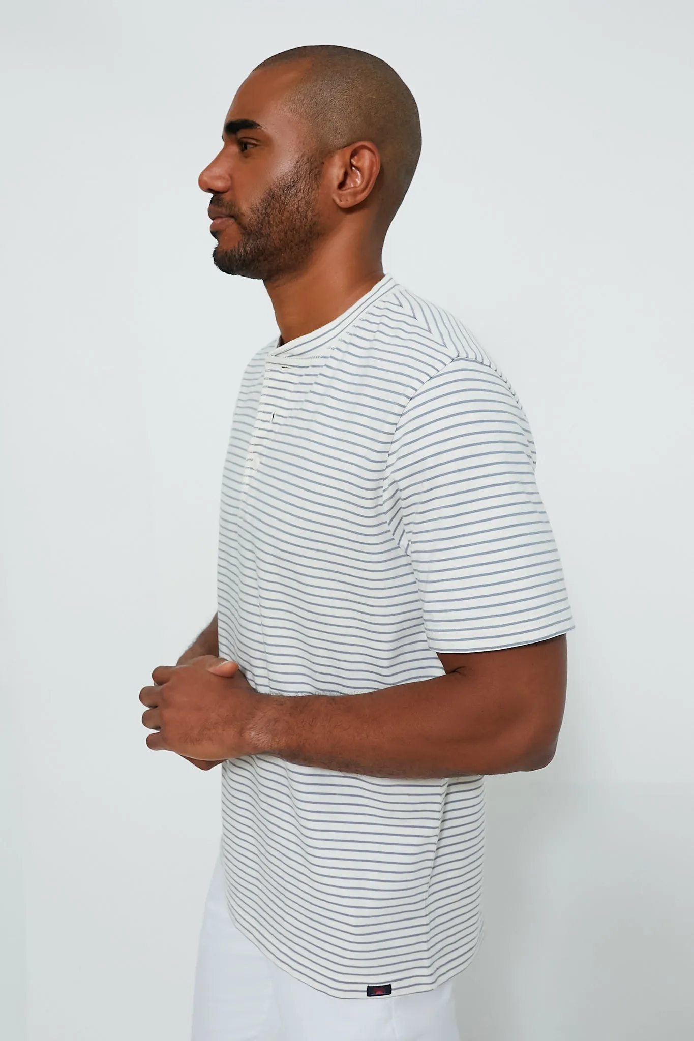 Shell Flint Stripe Short Sleeve Sunwashed Henley sold by Tuckernuck product image thumbnail 4