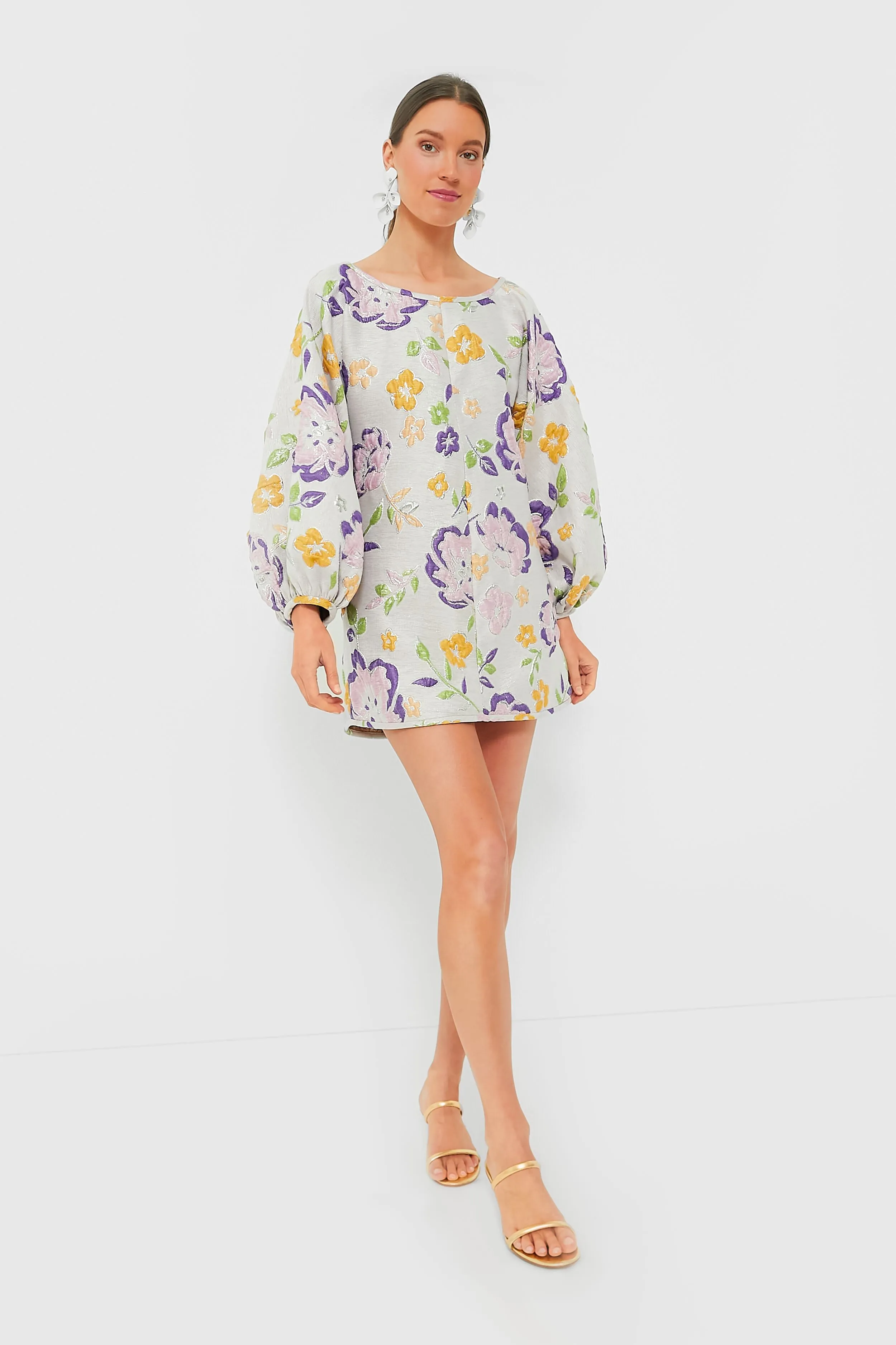 White and Purple Slim Fit Good Luck Dress sold by Tuckernuck