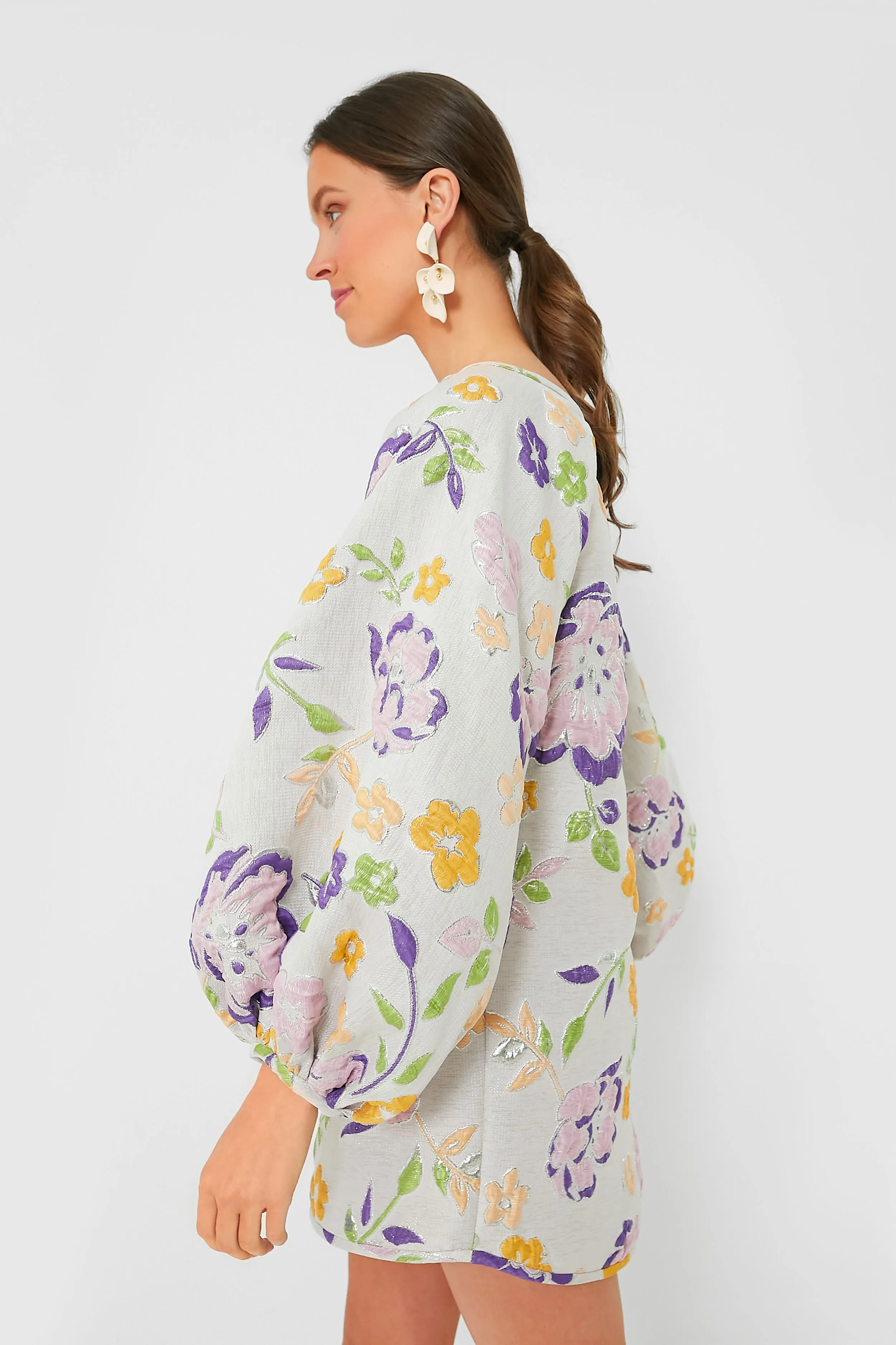 White and Purple Slim Fit Good Luck Dress sold by Tuckernuck product image thumbnail 3