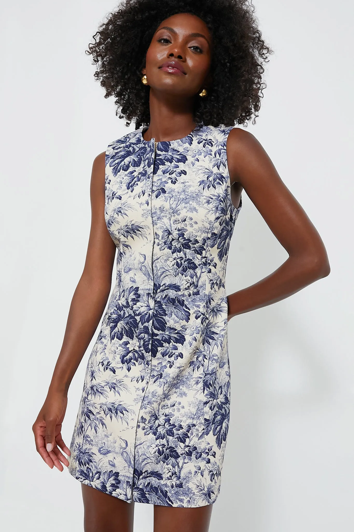 tuckernuck blue toile dress Arina Rhinestone Celestial Mini Dress main image 1