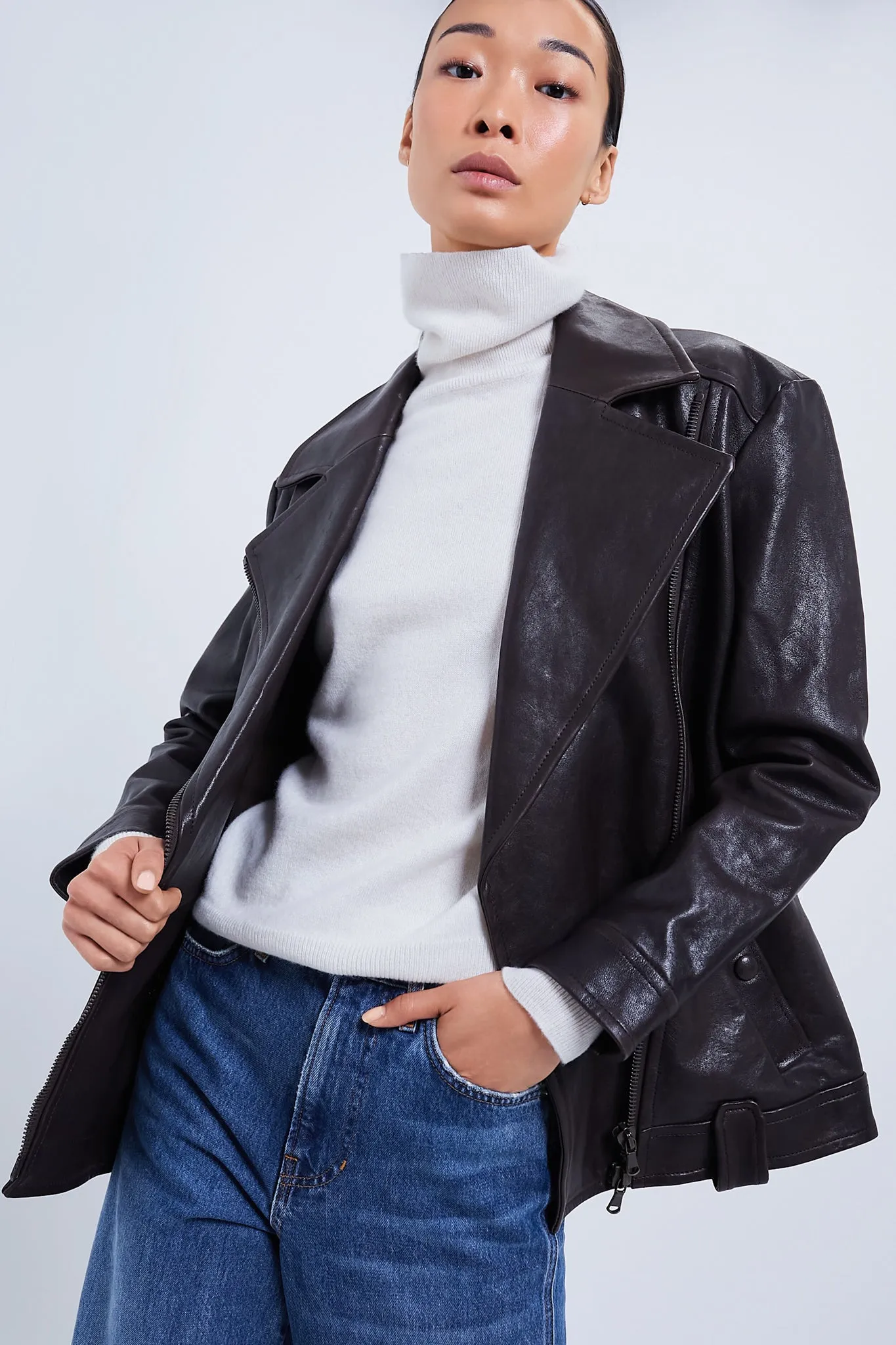 Dark Chocolate Thandie Dickey Coat sold by Tuckernuck