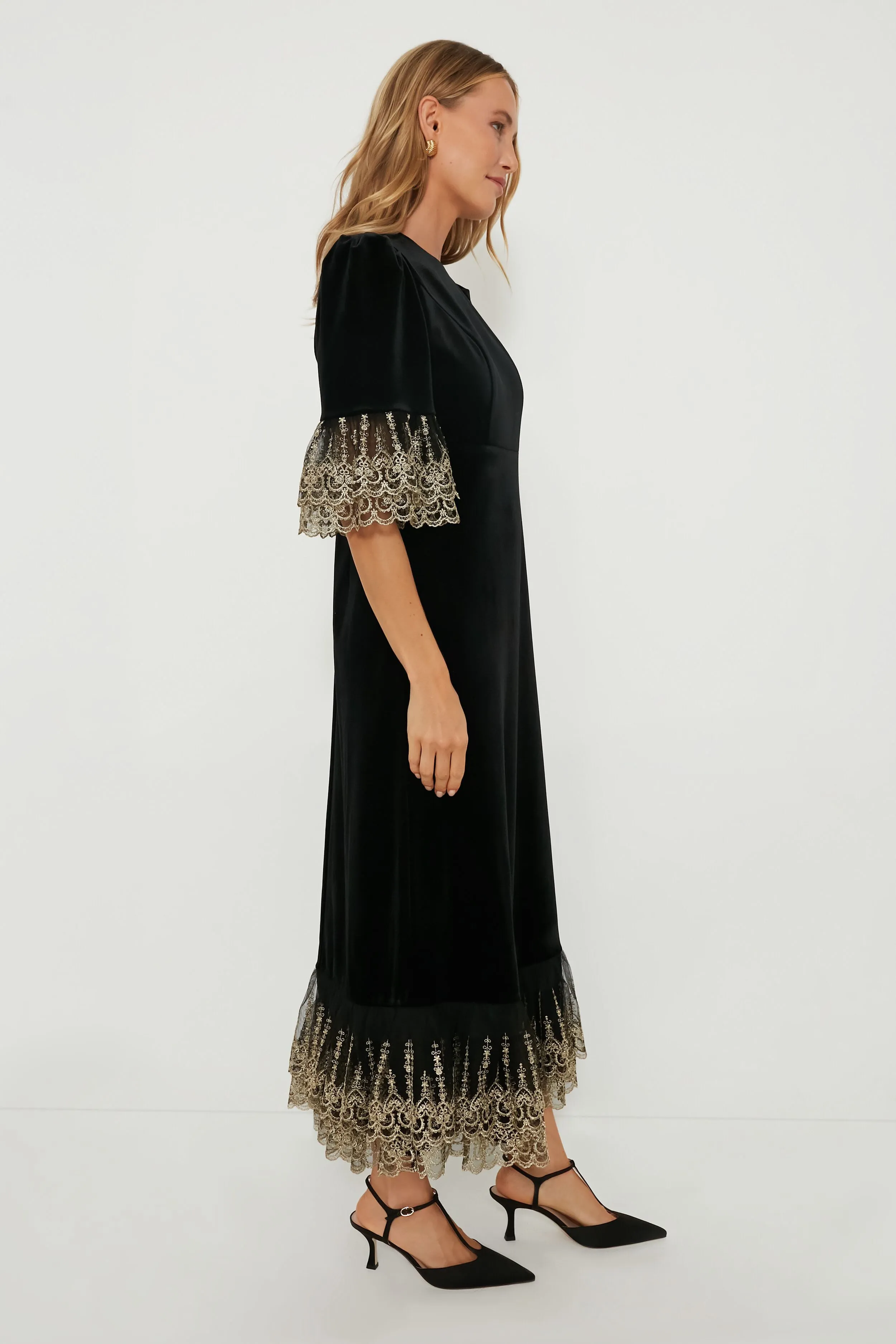 Black Velvet Lillith Dress sold by Tuckernuck product image thumbnail 3