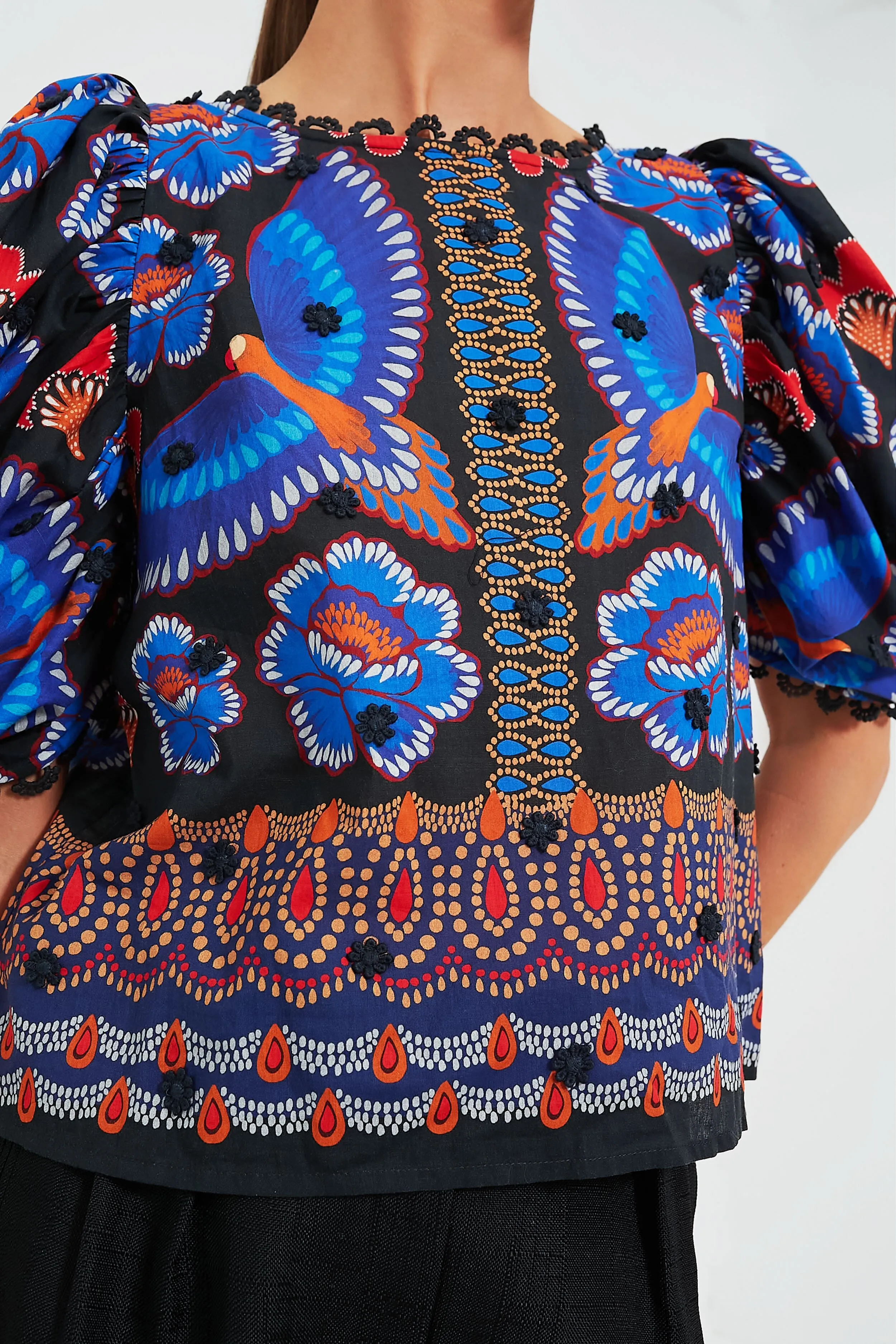 Ainika Sparkle Black Short Sleeve Blouse sold by Tuckernuck product image thumbnail 5