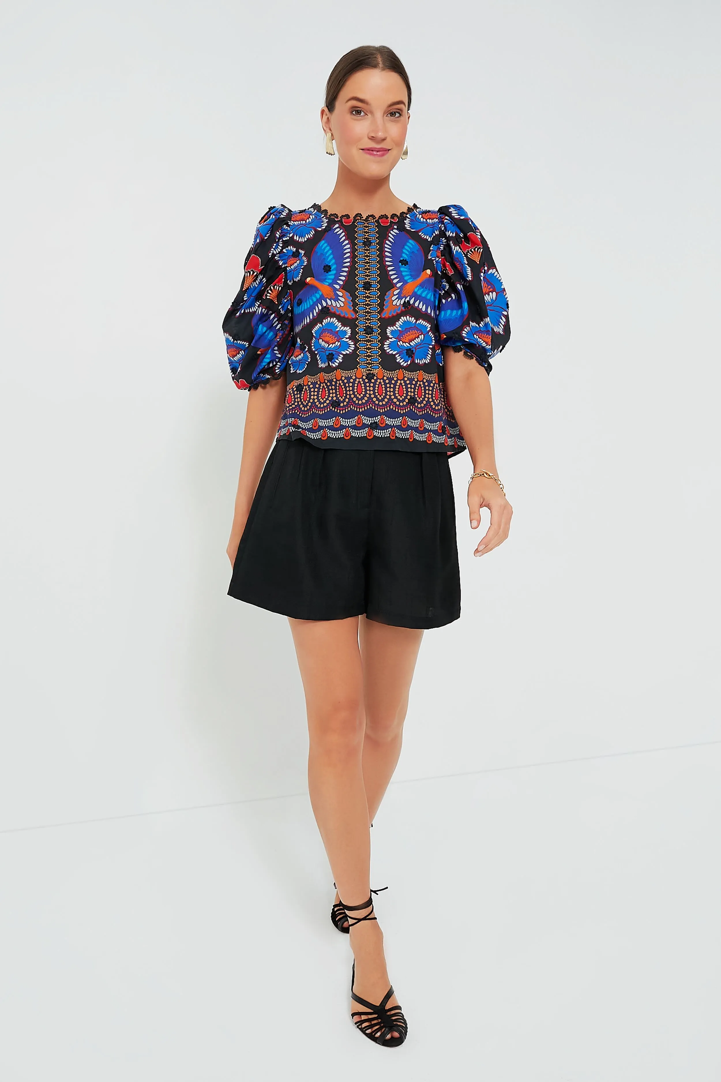 Ainika Sparkle Black Short Sleeve Blouse sold by Tuckernuck product image thumbnail 2