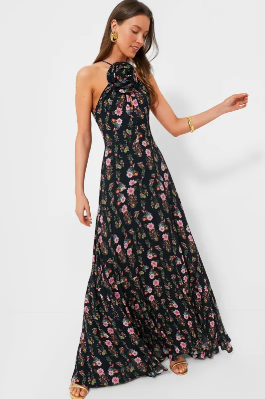 Sierra Jungle Black Rosie Dress sold by Tuckernuck