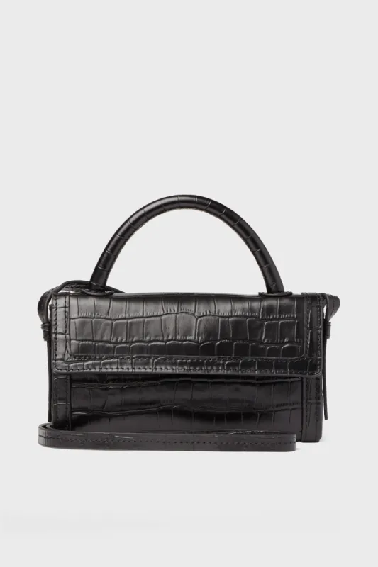 Exclusive Black Croc Phone Crossbody sold by Tuckernuck