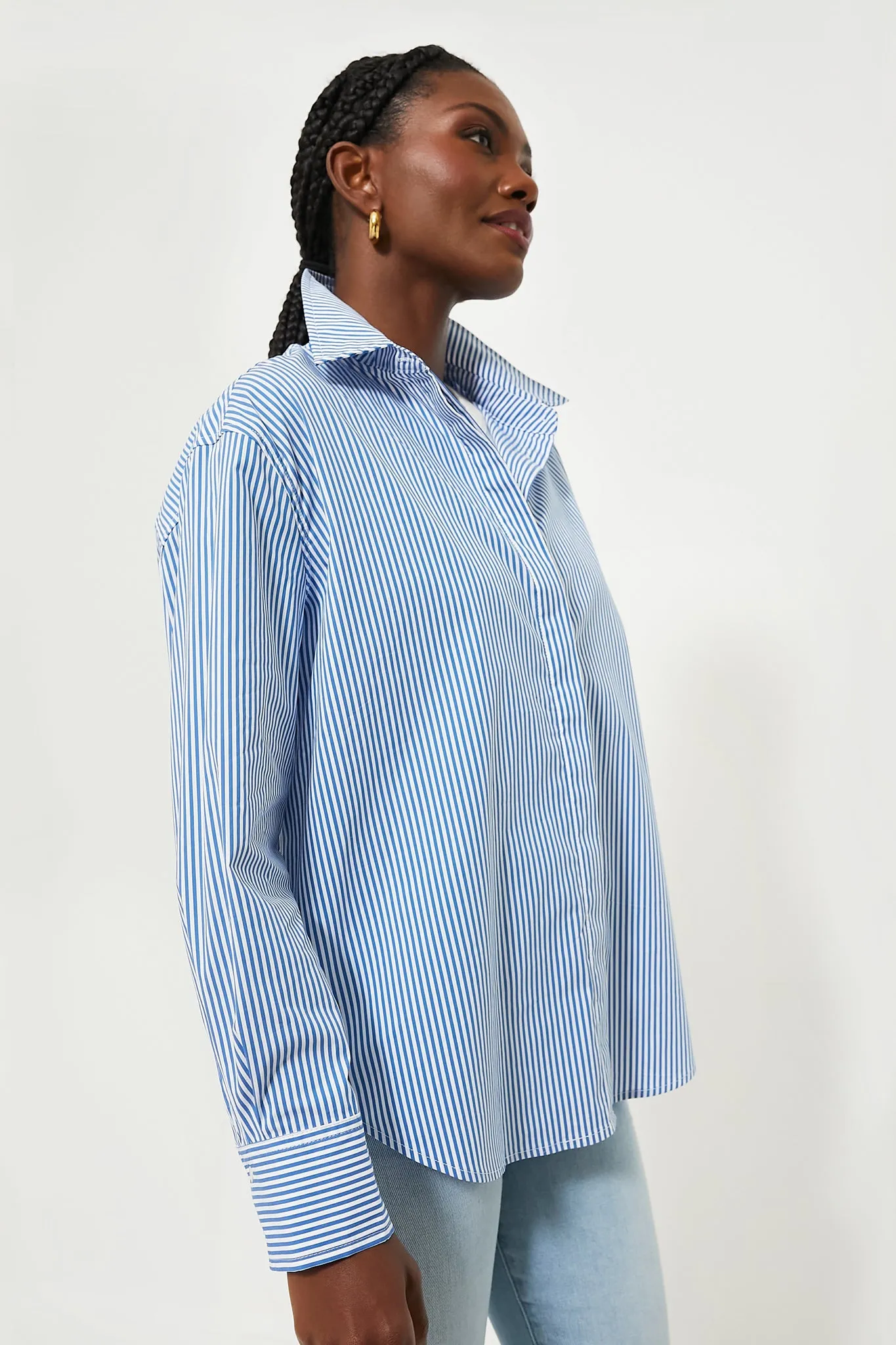 Banker Stripe Nadine Boyfriend Button Down sold by Tuckernuck product image thumbnail 3