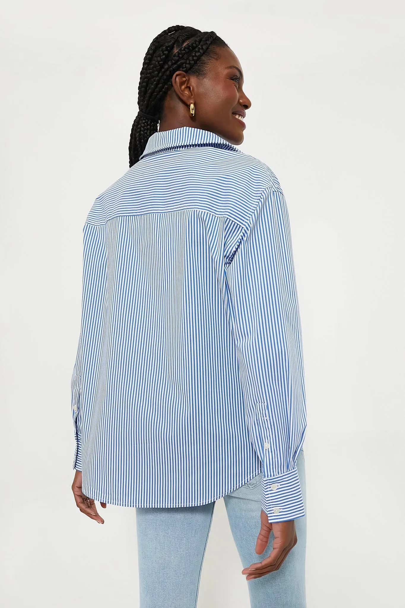 Banker Stripe Nadine Boyfriend Button Down sold by Tuckernuck product image thumbnail 4