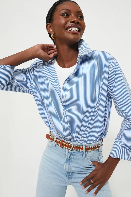 Banker Stripe Nadine Boyfriend Button Down sold by Tuckernuck