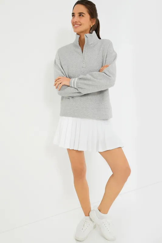 Heathered Gray Carlson Quarter Zip made by Tuckernuck