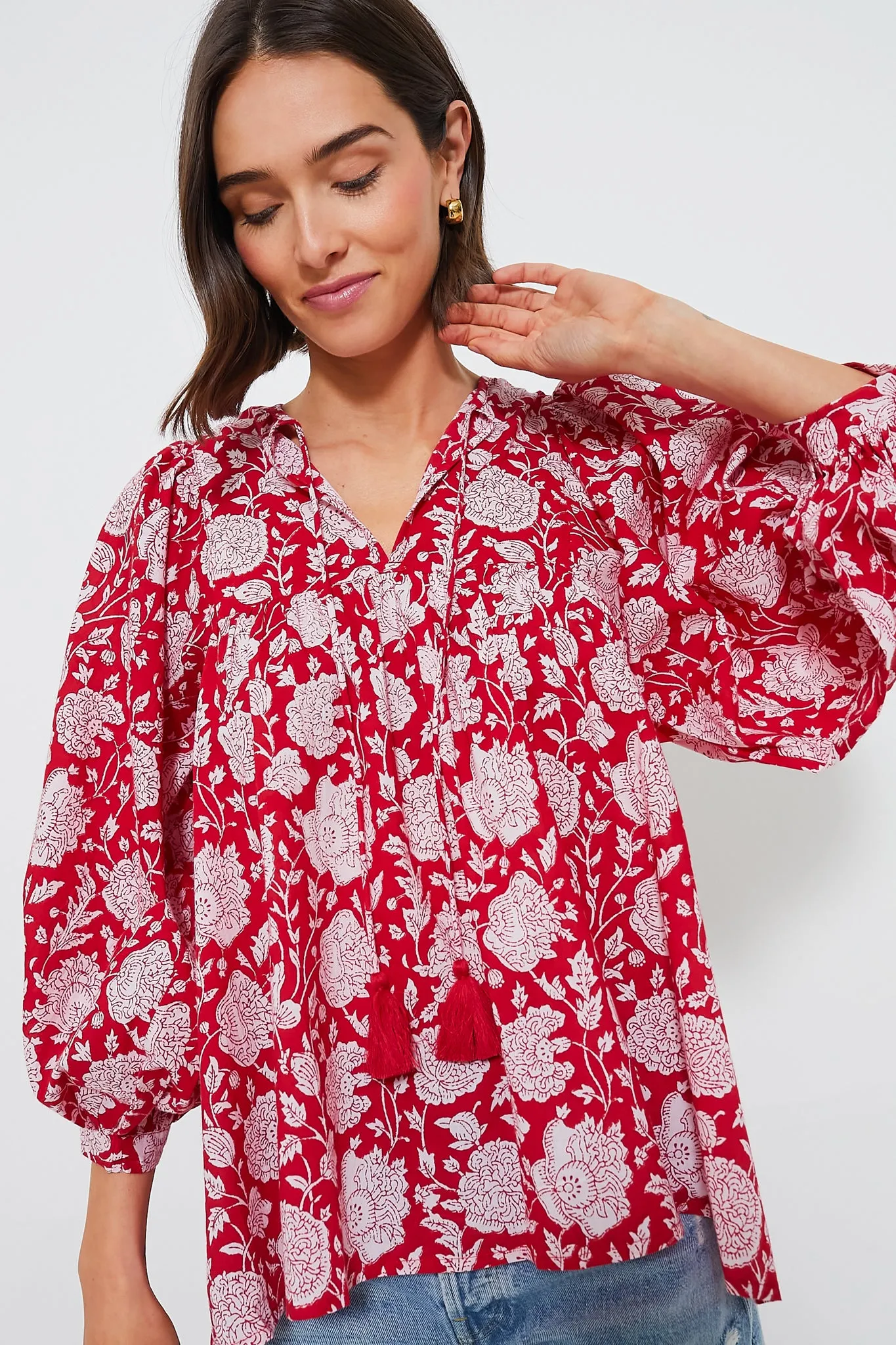 Red Zinnia Charlie Top sold by Tuckernuck