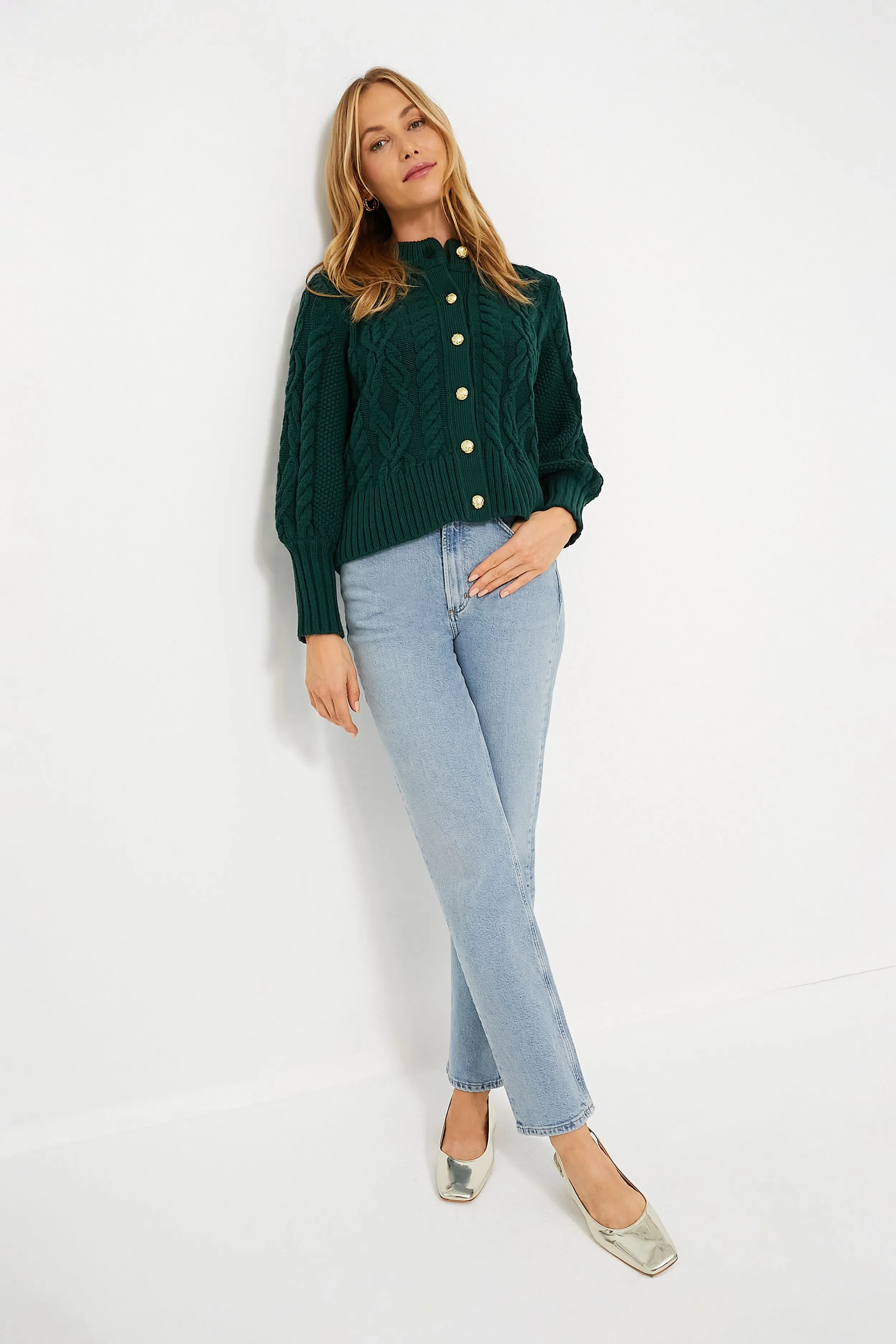 Evergreen Cotton Colette Cardigan sold by Tuckernuck product image thumbnail 2