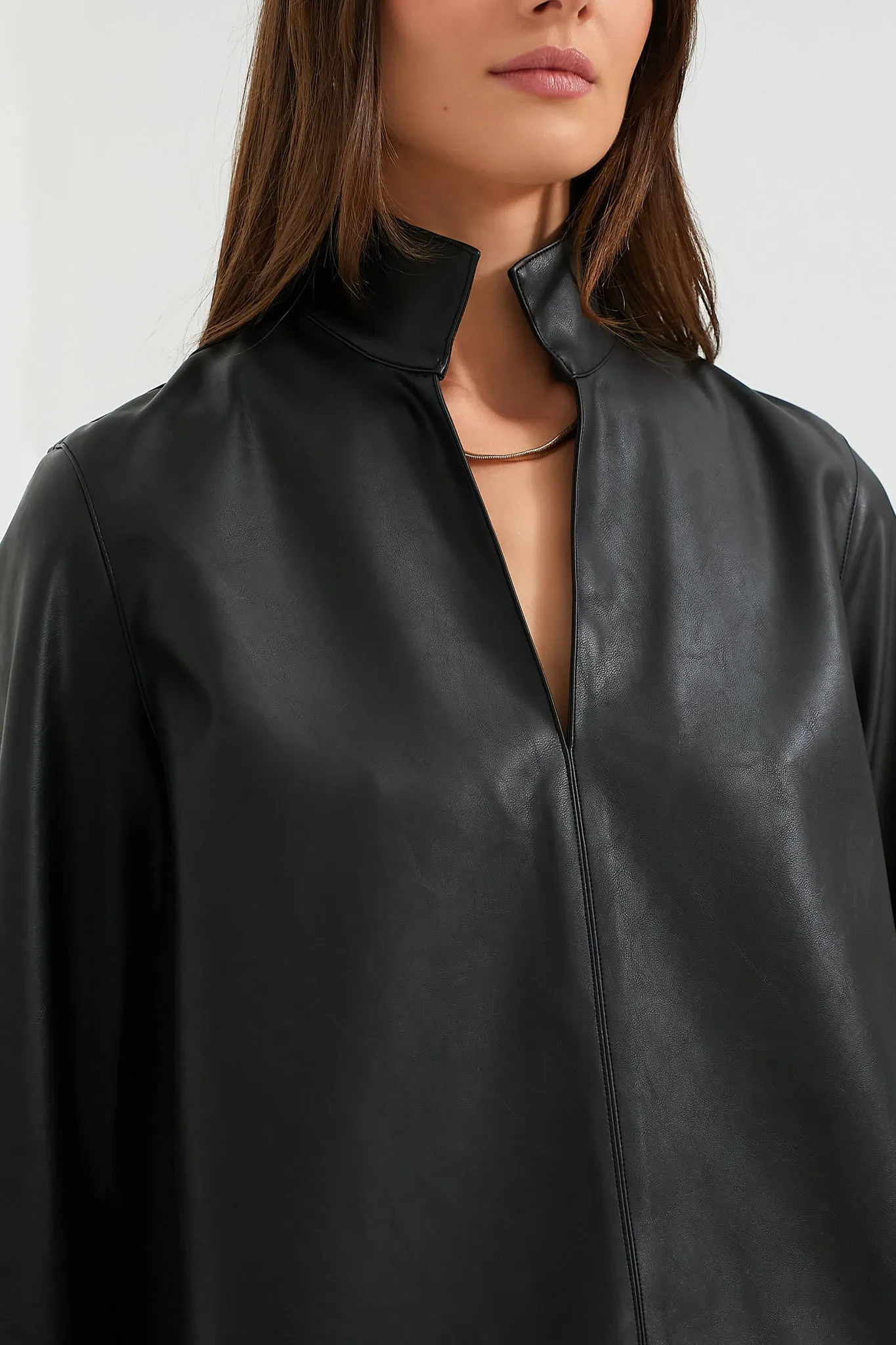 Black Leather Margot Top sold by Tuckernuck product image thumbnail 5