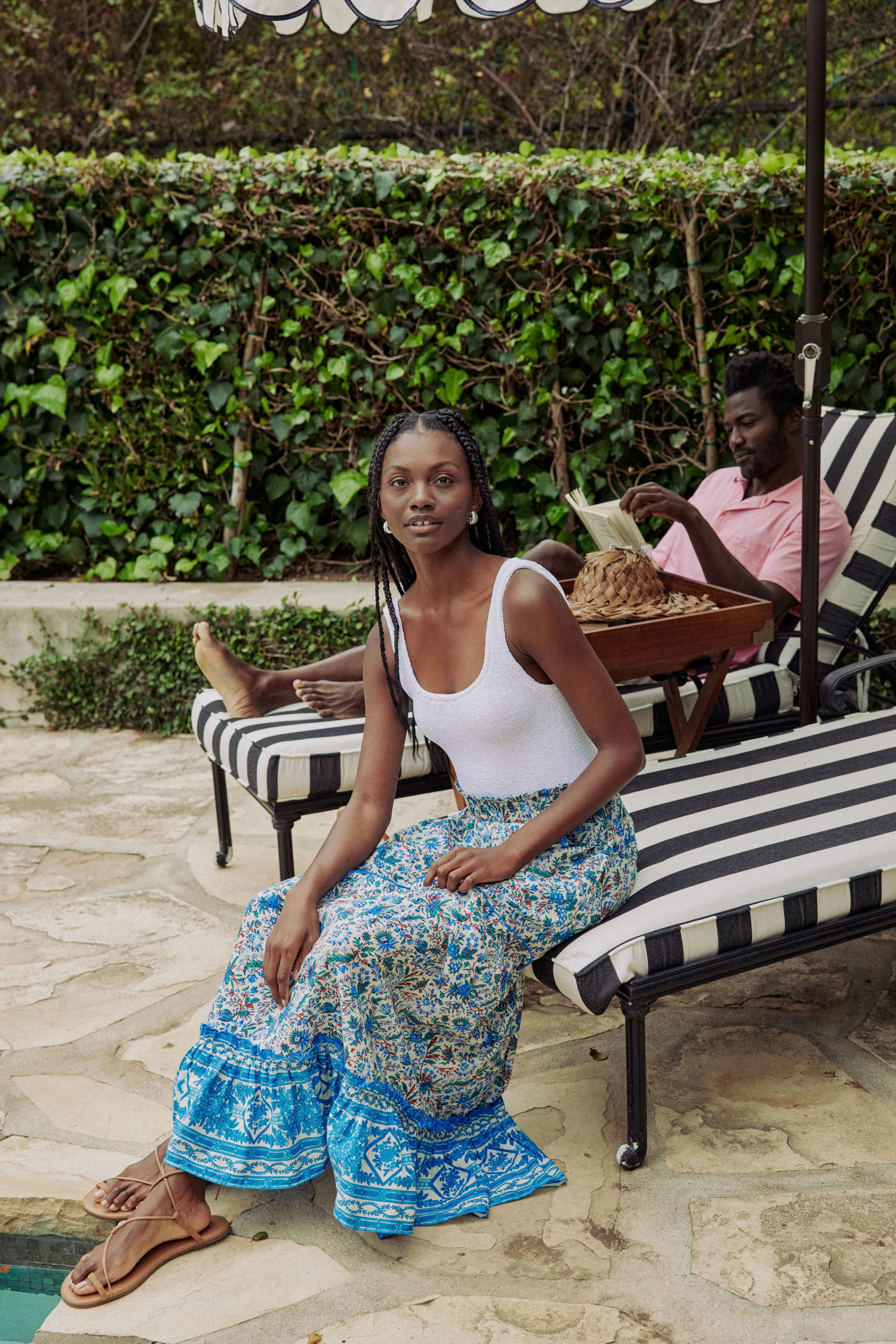 Cornflower Whimsy Prado Skirt sold by Tuckernuck product image thumbnail 3