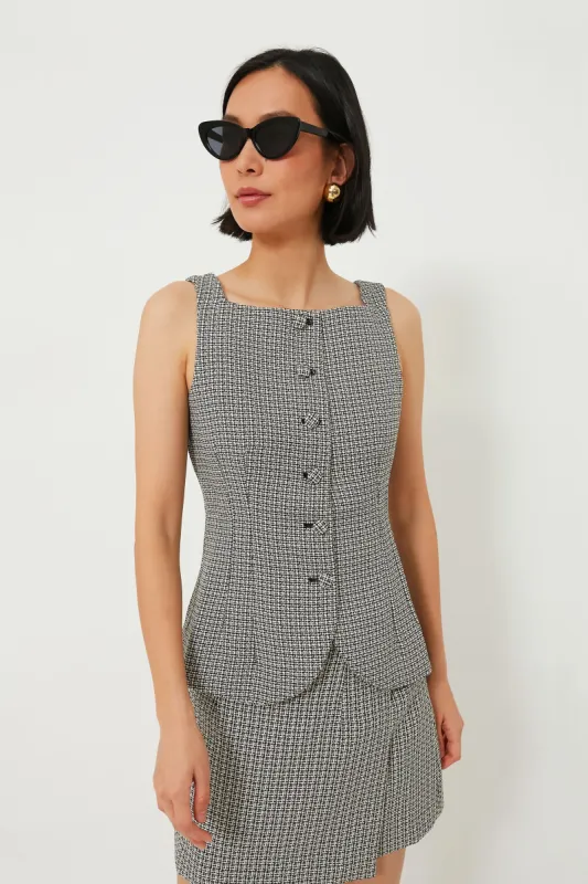 Black Tweed Amira Top sold by Tuckernuck