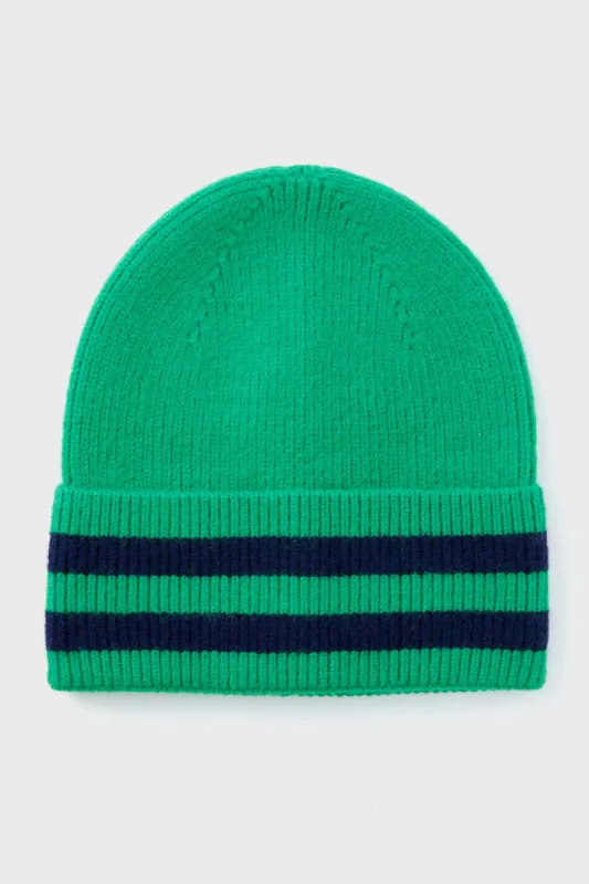 Green Solid Stripe Beanie sold by Tuckernuck