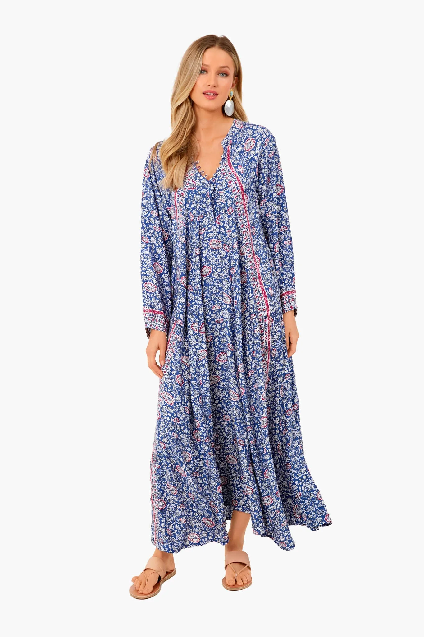 Floral Print Pellicano Blue Fiore Maxi sold by Tuckernuck
