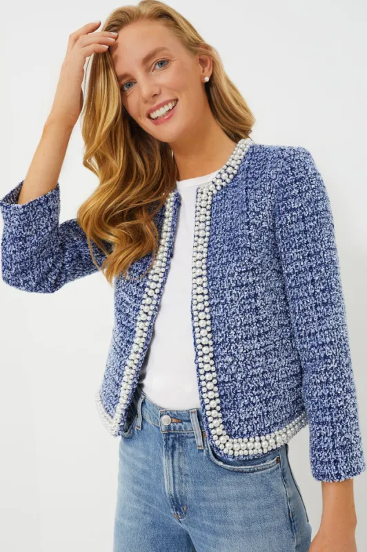 Cosmic Zen and French Navy Gabrielle Jacket sold by Tuckernuck