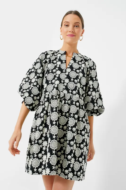 Black & Ivory Eyelet Kathleen Long Sleeve Dress sold by Tuckernuck