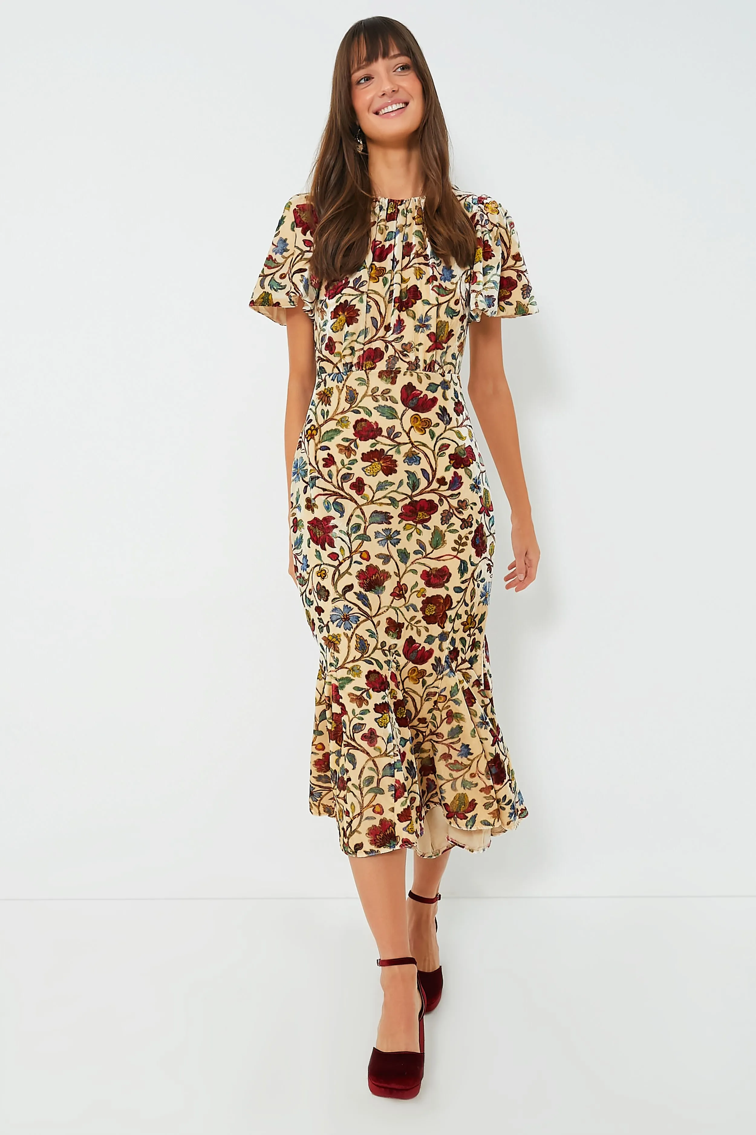 Cream Vichy Rose Arabella Midi Dress sold by Tuckernuck product image thumbnail 2