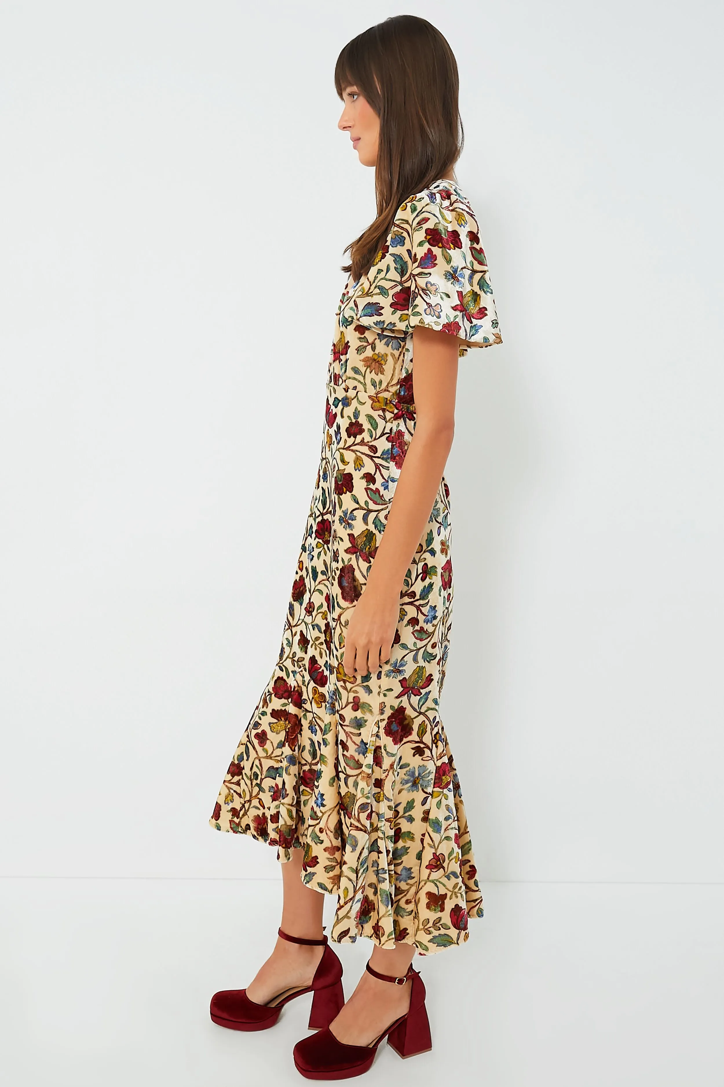 Cream Vichy Rose Arabella Midi Dress sold by Tuckernuck product image thumbnail 3