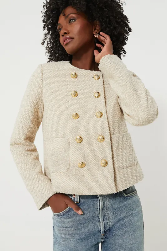 Heathered Stone Tweed Marais Jacket sold by Tuckernuck