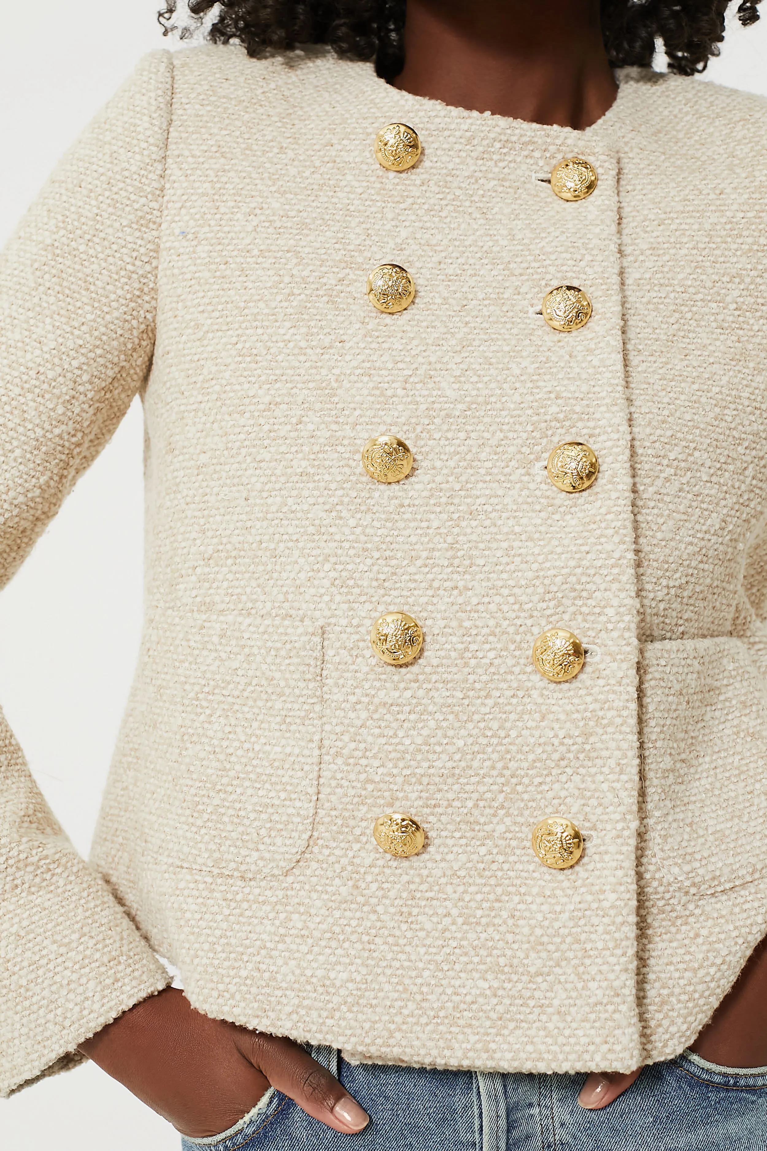 Heathered Stone Tweed Marais Jacket sold by Tuckernuck product image thumbnail 5