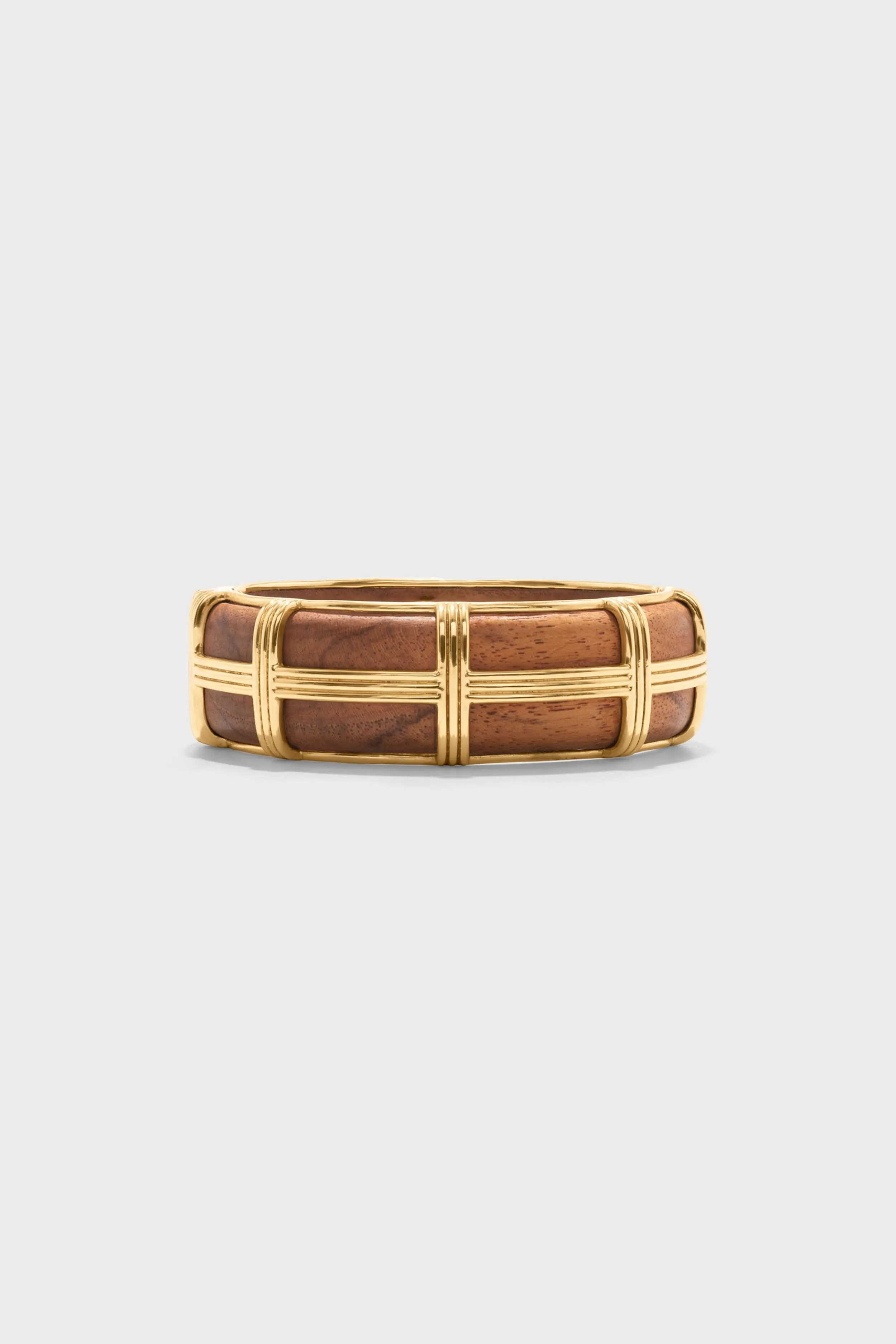 Teak Gaia Hinged Bangle sold by Tuckernuck