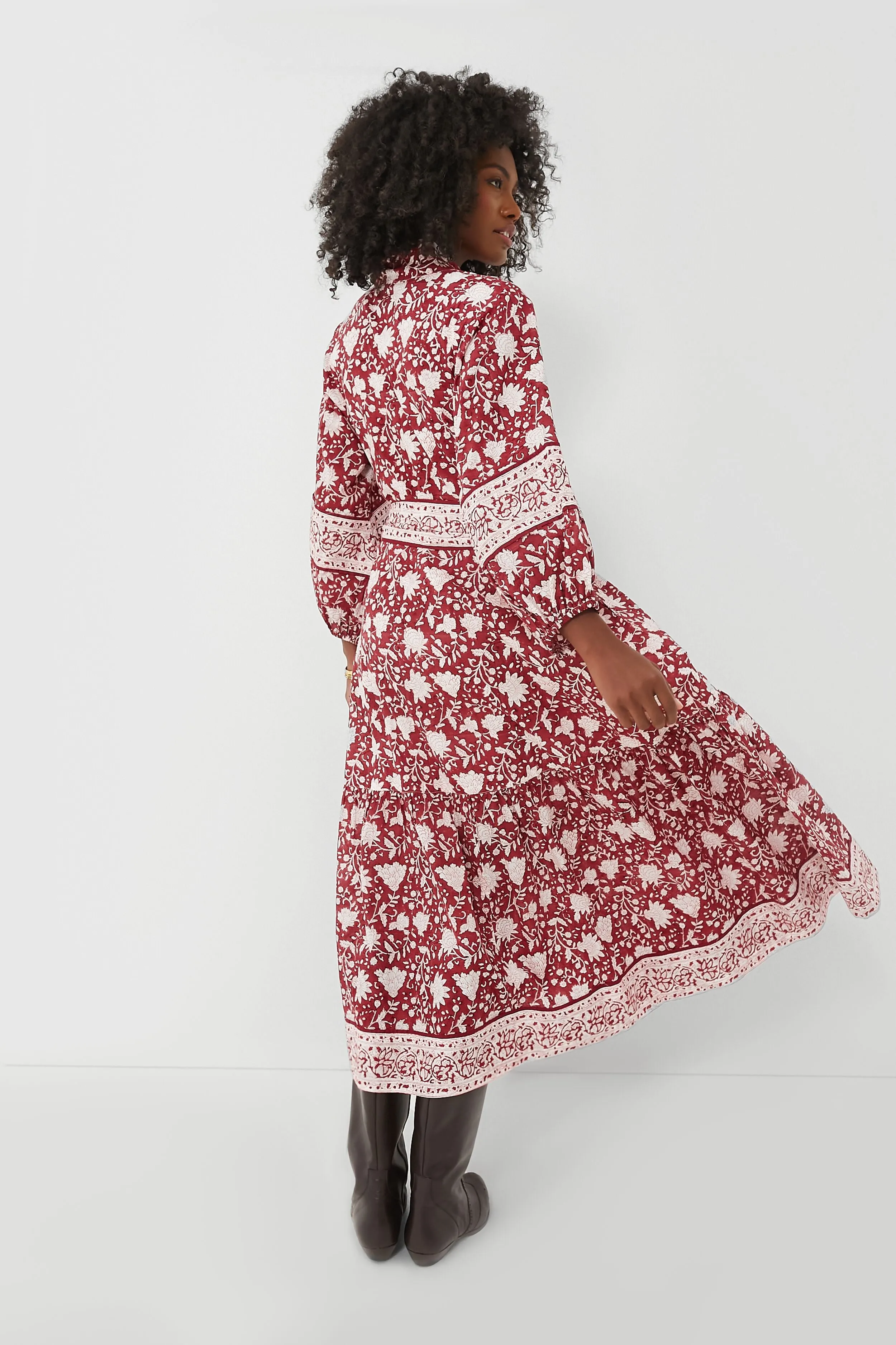 Exclusive Red Flounce Dress sold by Tuckernuck product image thumbnail 4