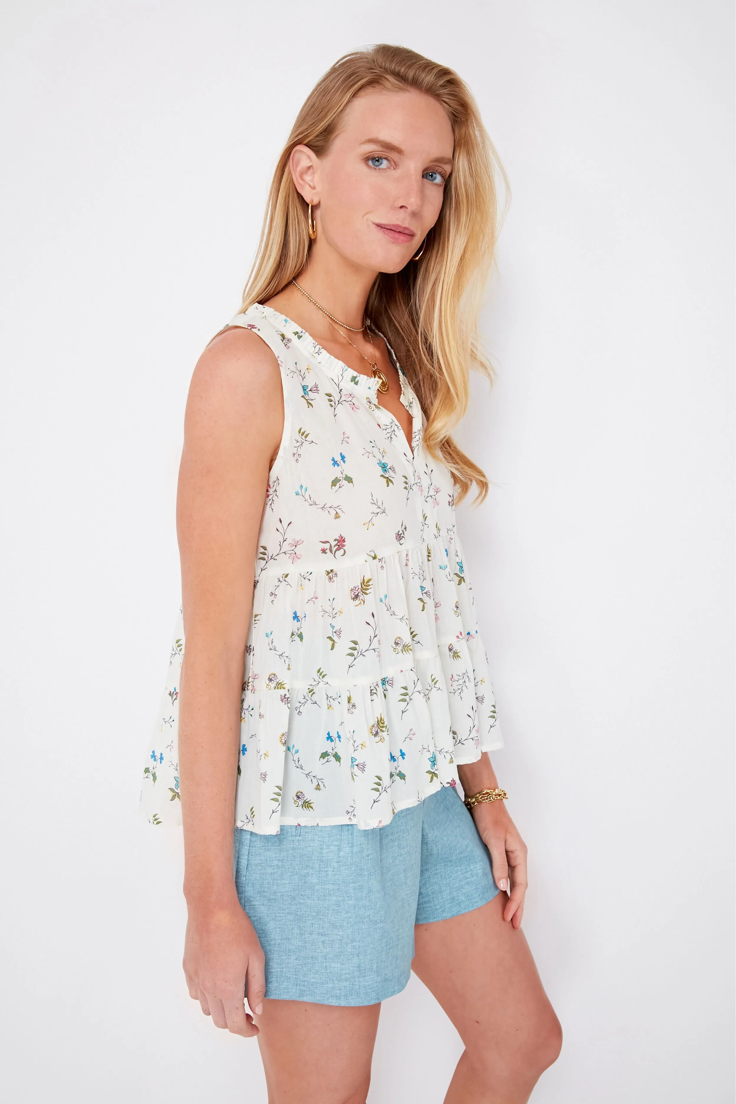 First Blooms Sleeveless Salty Paloma Top sold by Tuckernuck product image thumbnail 3