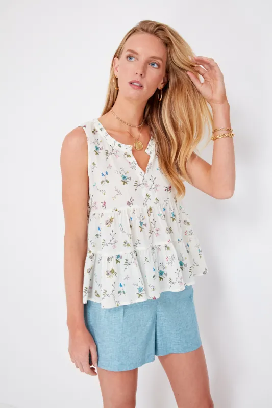 First Blooms Sleeveless Salty Paloma Top sold by Tuckernuck