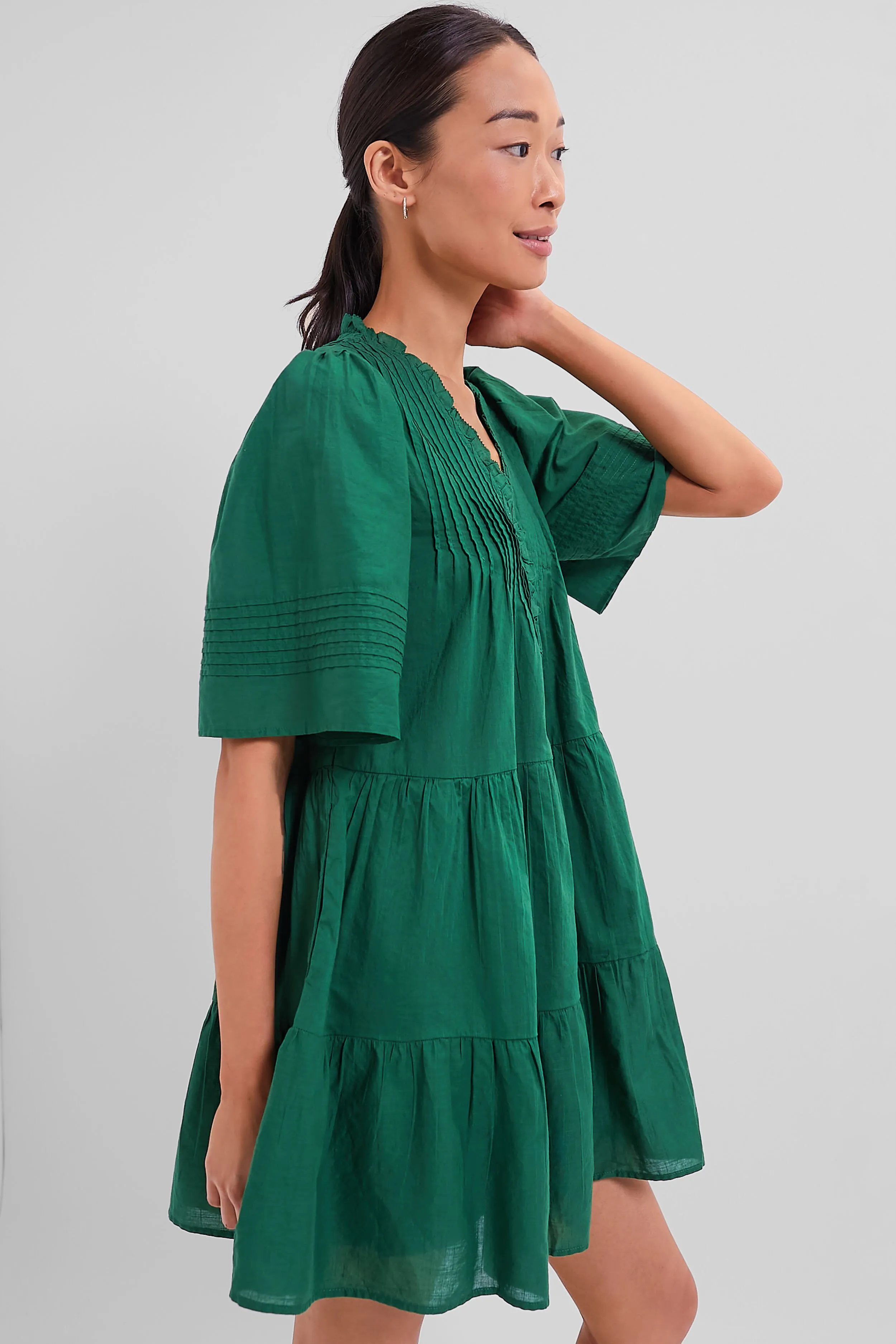 Emerald Renata Solid Shortsleeve Dress sold by Tuckernuck product image thumbnail 3