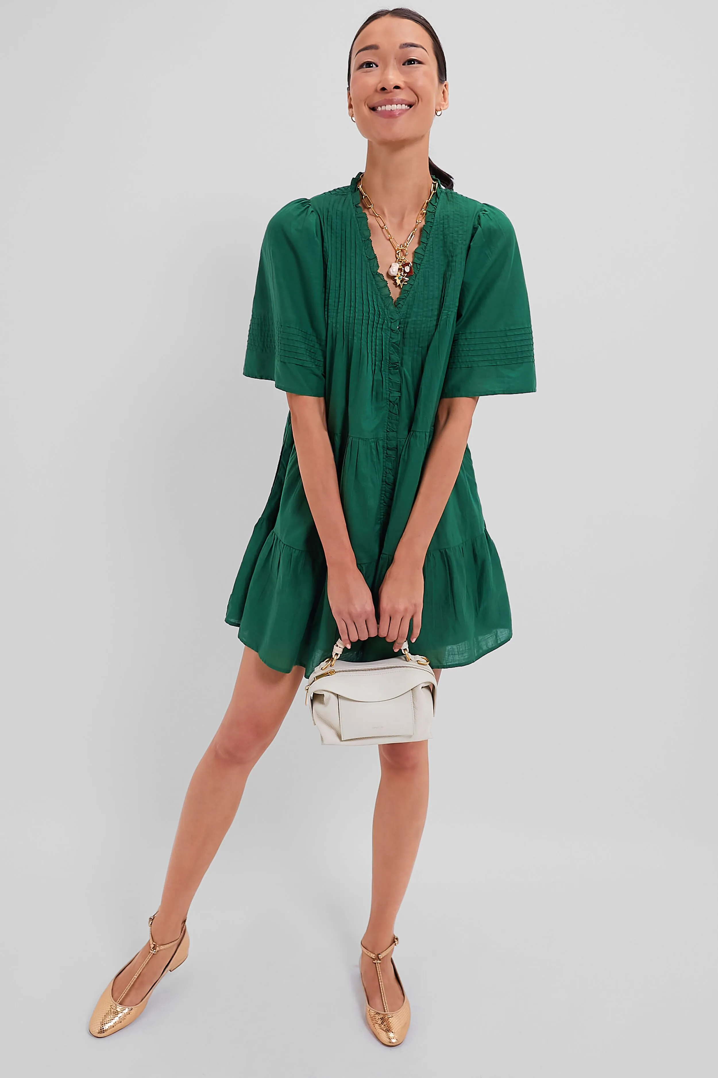 Emerald Renata Solid Shortsleeve Dress sold by Tuckernuck product image thumbnail 2