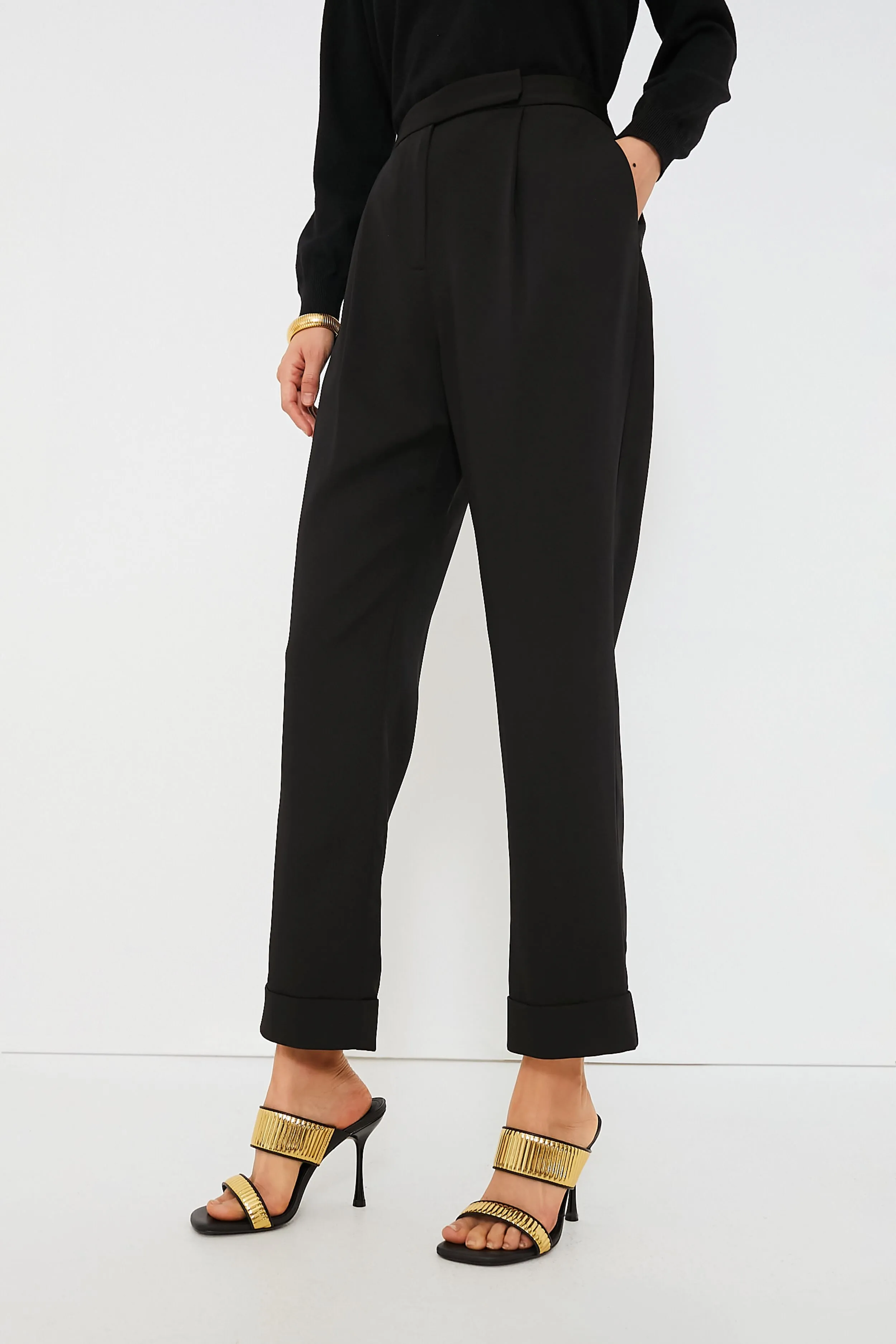 Black Pleated Duncan Trouser sold by Tuckernuck product image thumbnail 4