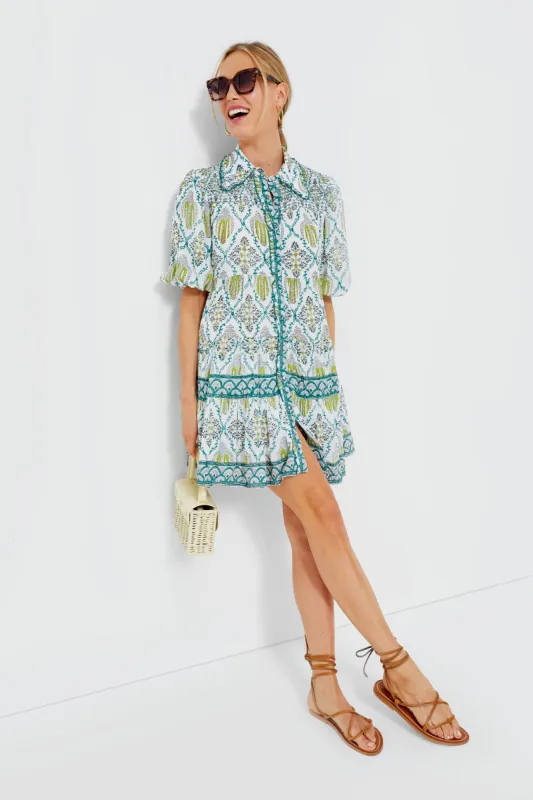 Green Zinnia Shirt Dress sold by Tuckernuck