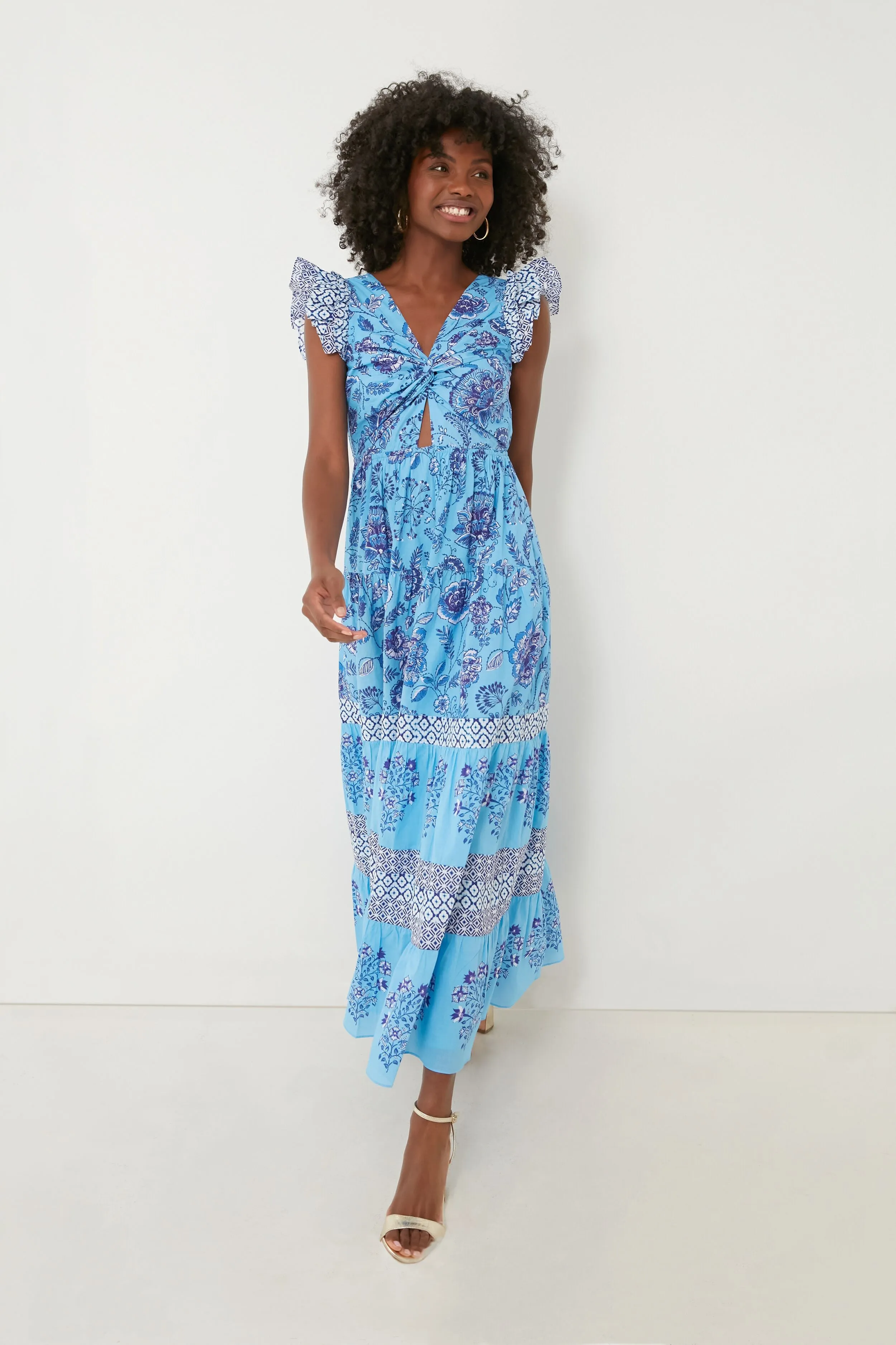 Blue Flavian Maxi Dress Parallel - Main Image