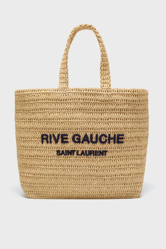 Saint Laurent Raffia Rive Gauche Tote Bag sold by Tuckernuck