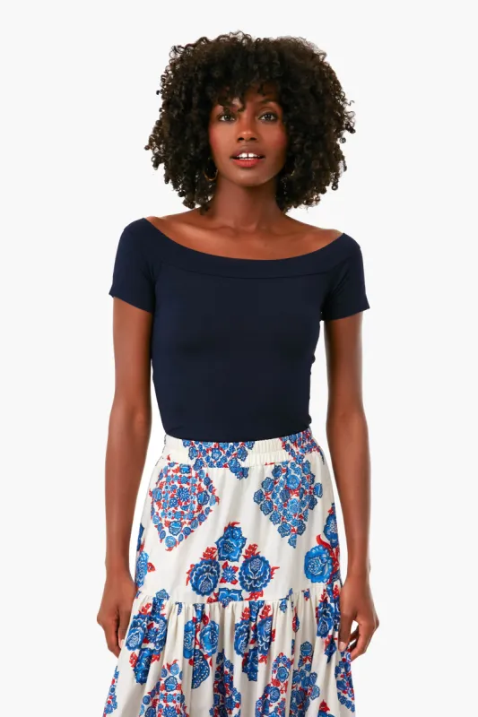 Navy Modal Boat Neck Top sold by Tuckernuck