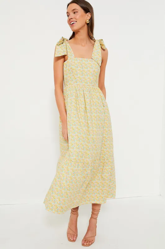 Yellow Floral Clemmie Maxi Dress made by Tuckernuck