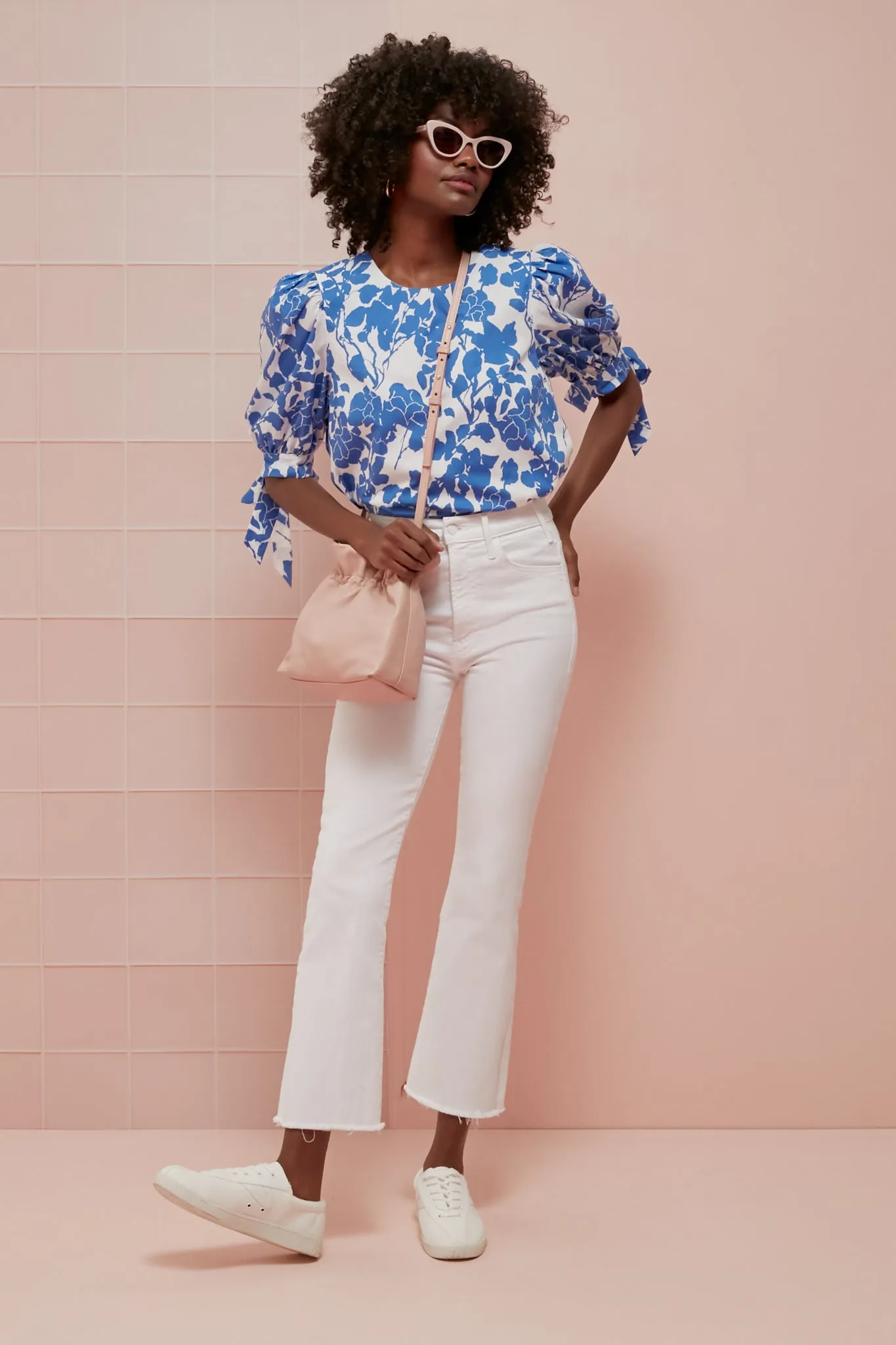 Blue Floral Fiona Blouse sold by Tuckernuck product image thumbnail 2