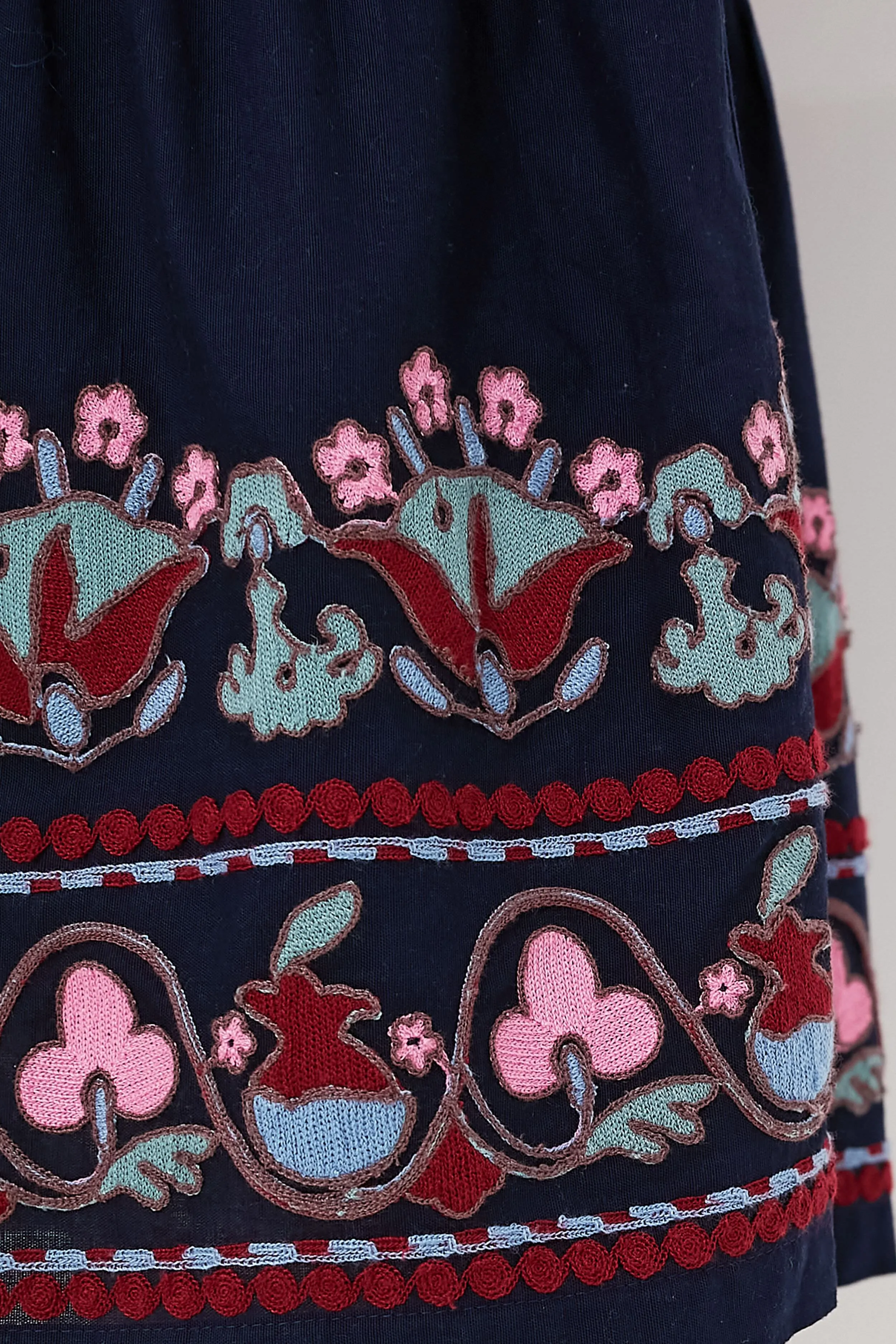 Navy Eclisse Embroidery Slip Dress sold by Tuckernuck product image thumbnail 5