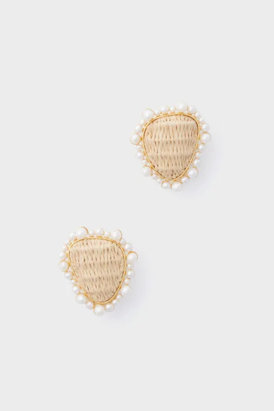 Raffia Corrine Studs sold by Tuckernuck