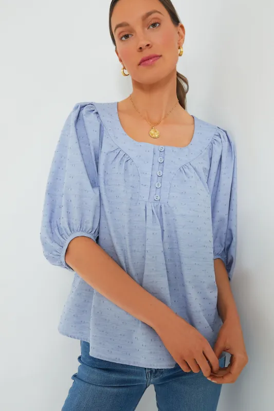Chambray Inara Blouse sold by Tuckernuck