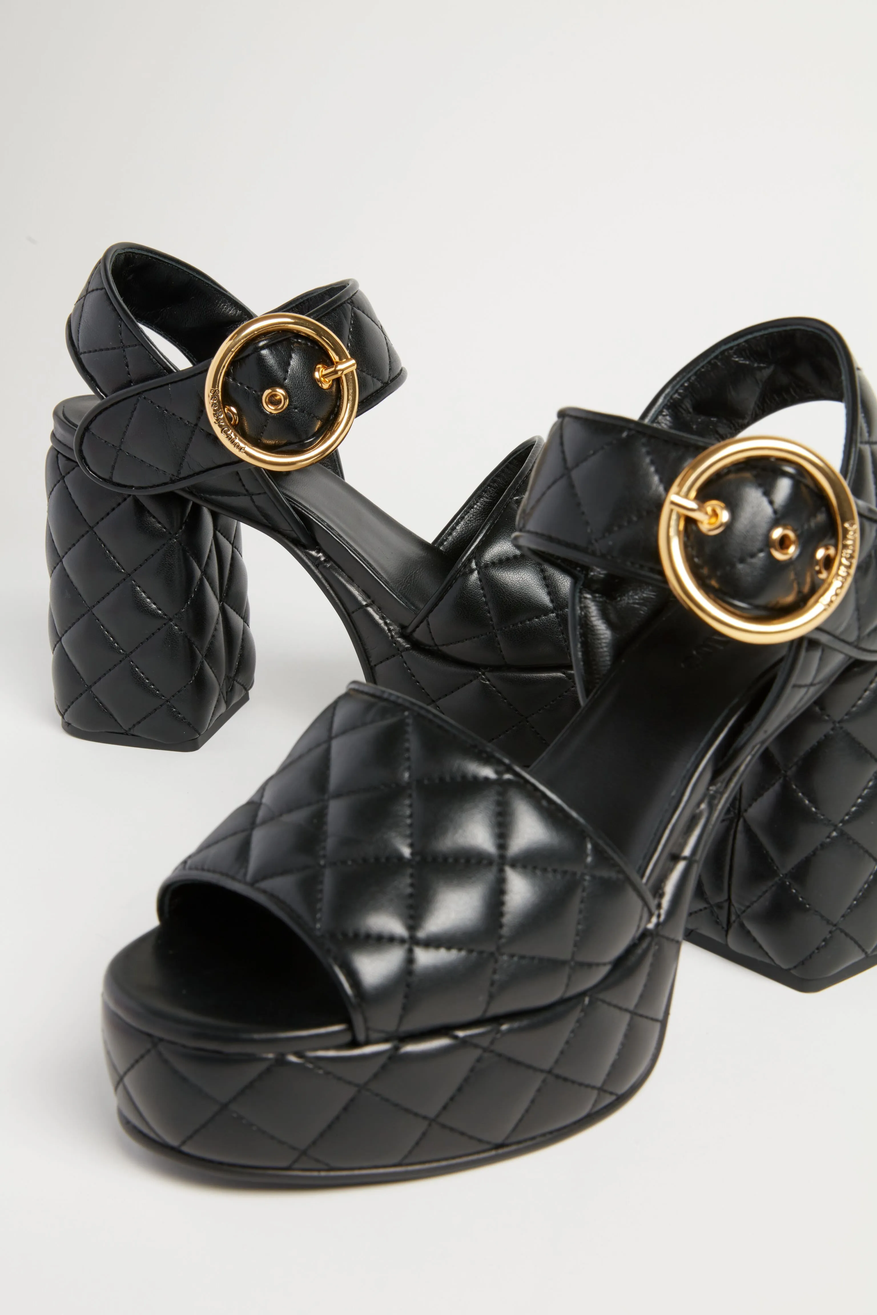 Black Jodie Quilted Heels sold by Tuckernuck product image thumbnail 4