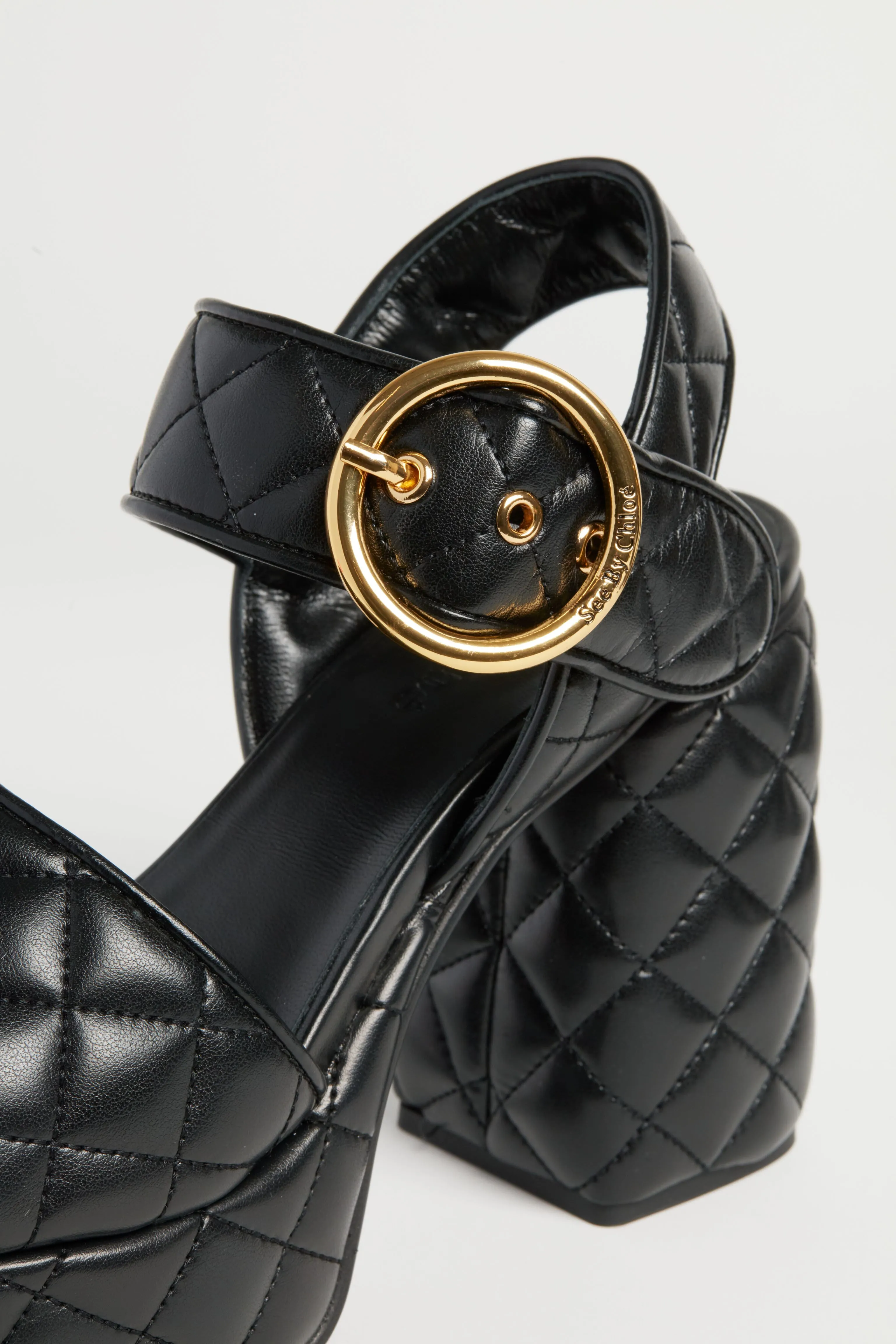 Black Jodie Quilted Heels sold by Tuckernuck product image thumbnail 5