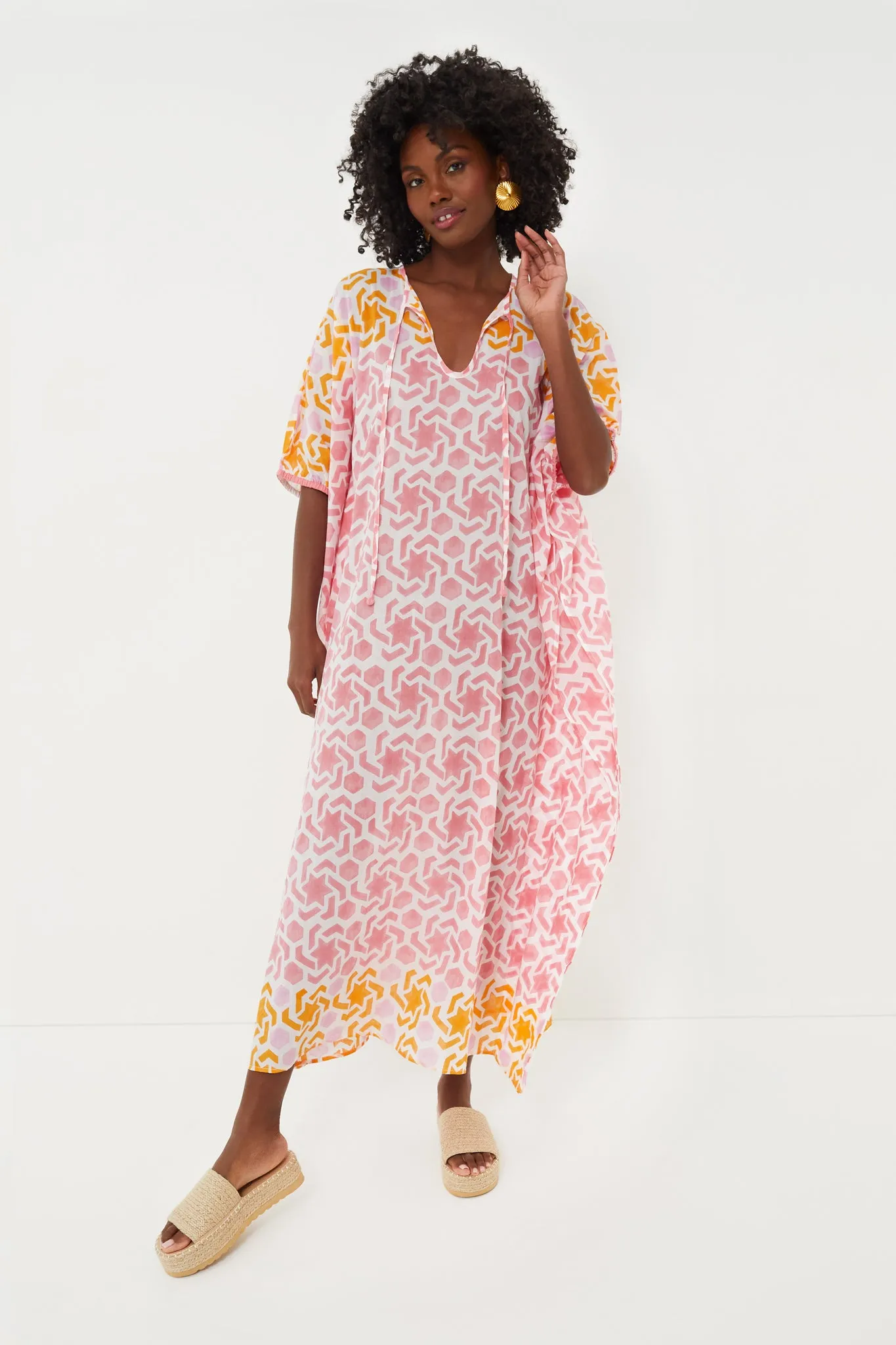 Pinkostia Thiago Long Kaftan sold by Tuckernuck product image thumbnail 2