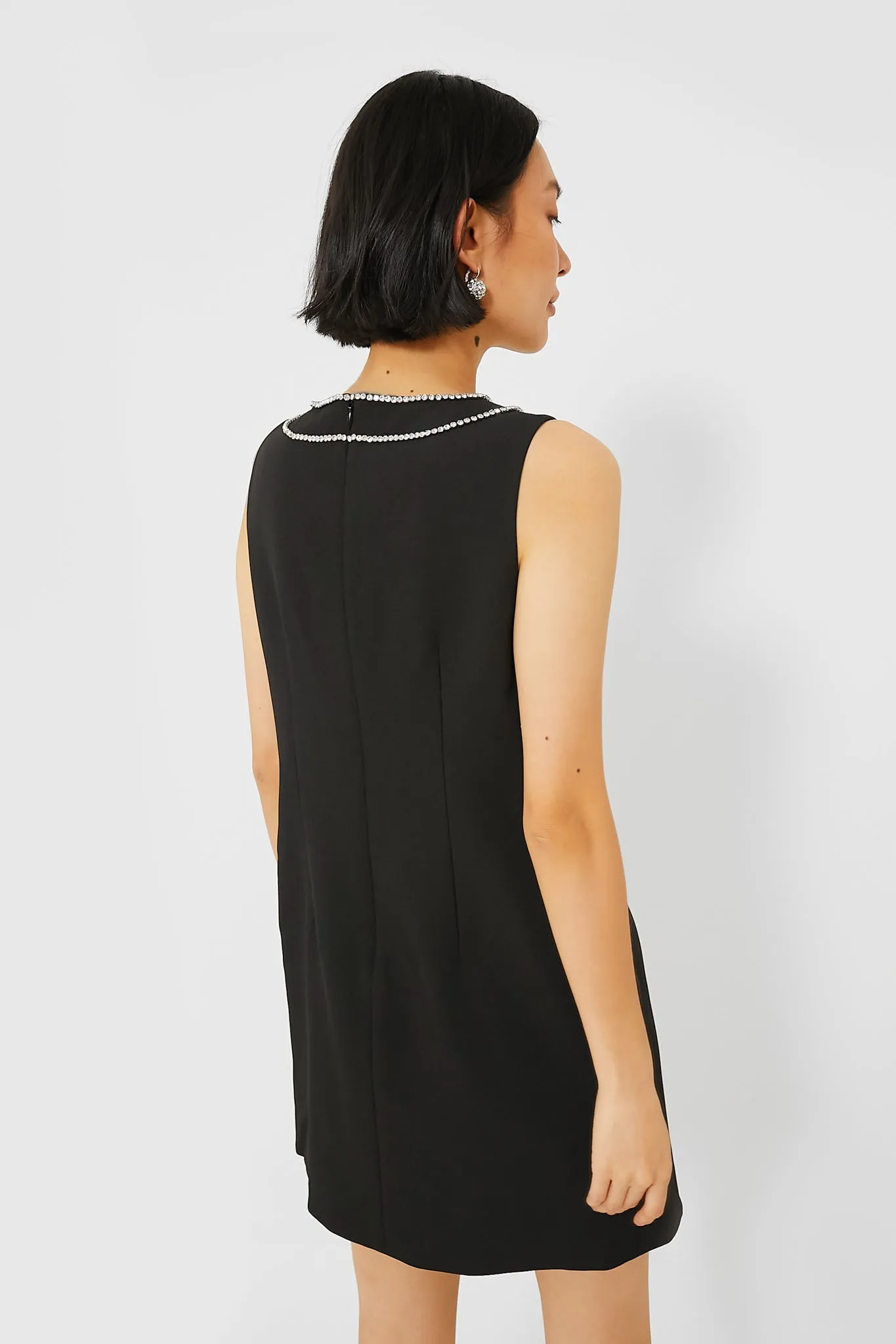 Black Embellished Bow Crepe Dress sold by Tuckernuck product image thumbnail 4