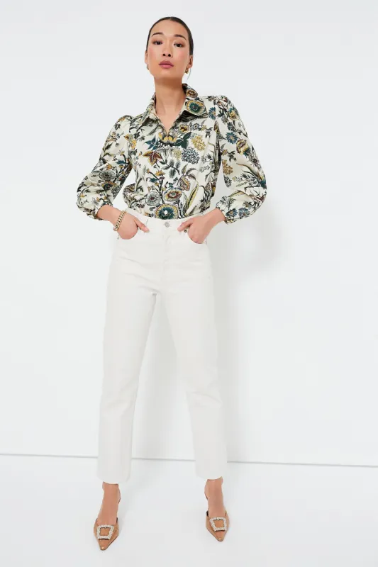 Sharp Floral Serena Blouse sold by Tuckernuck