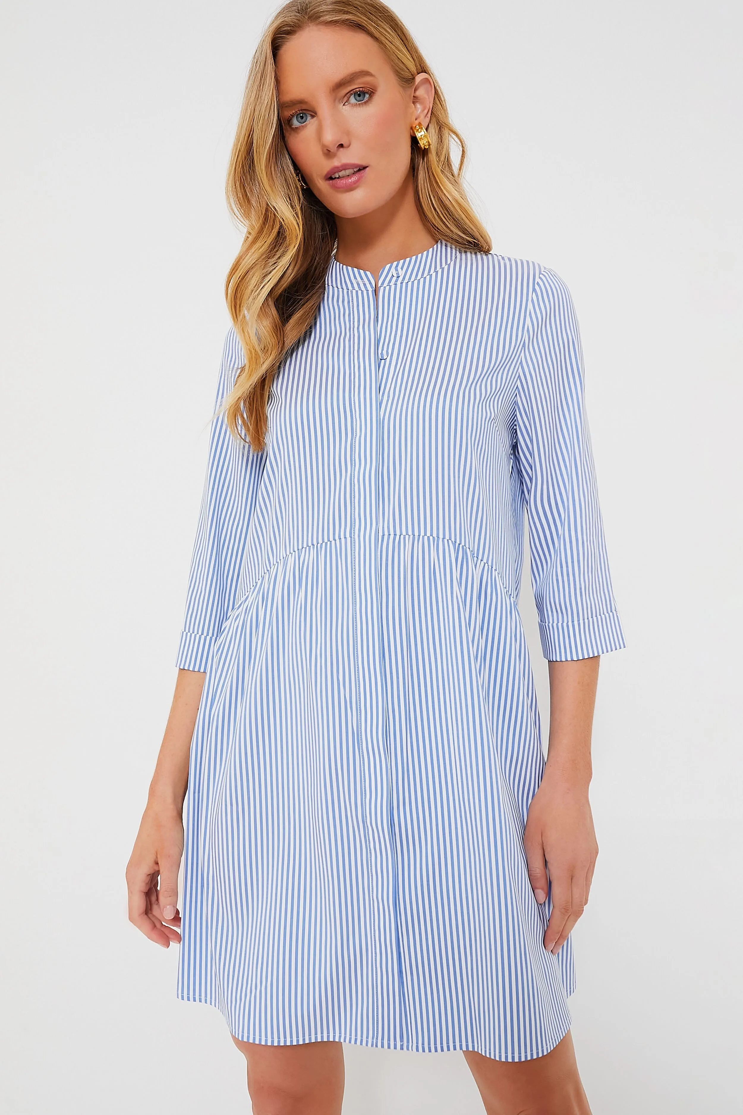 Blue Stripe Royal Shirt Dress sold by Tuckernuck